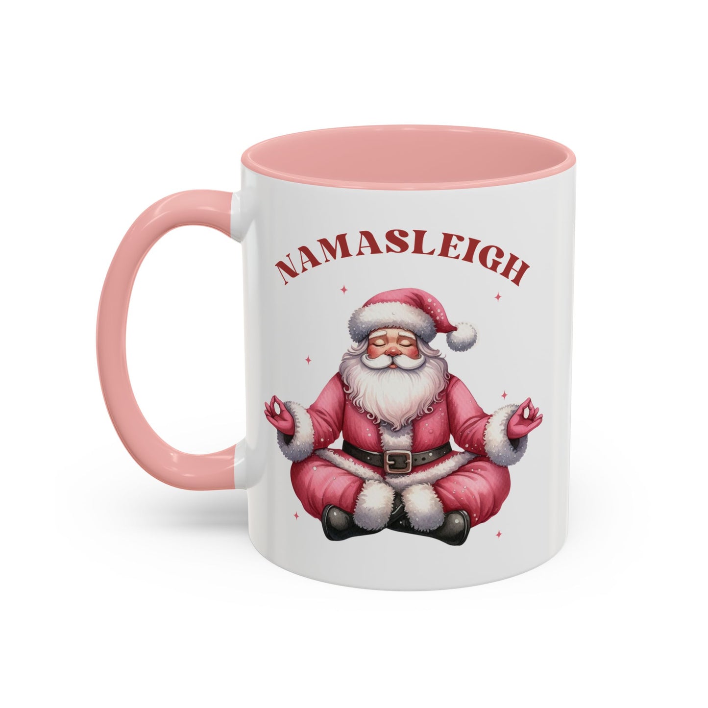 Namasleigh Santa Mug | Yoga Christmas Mug | Funny Holiday Coffee Cup