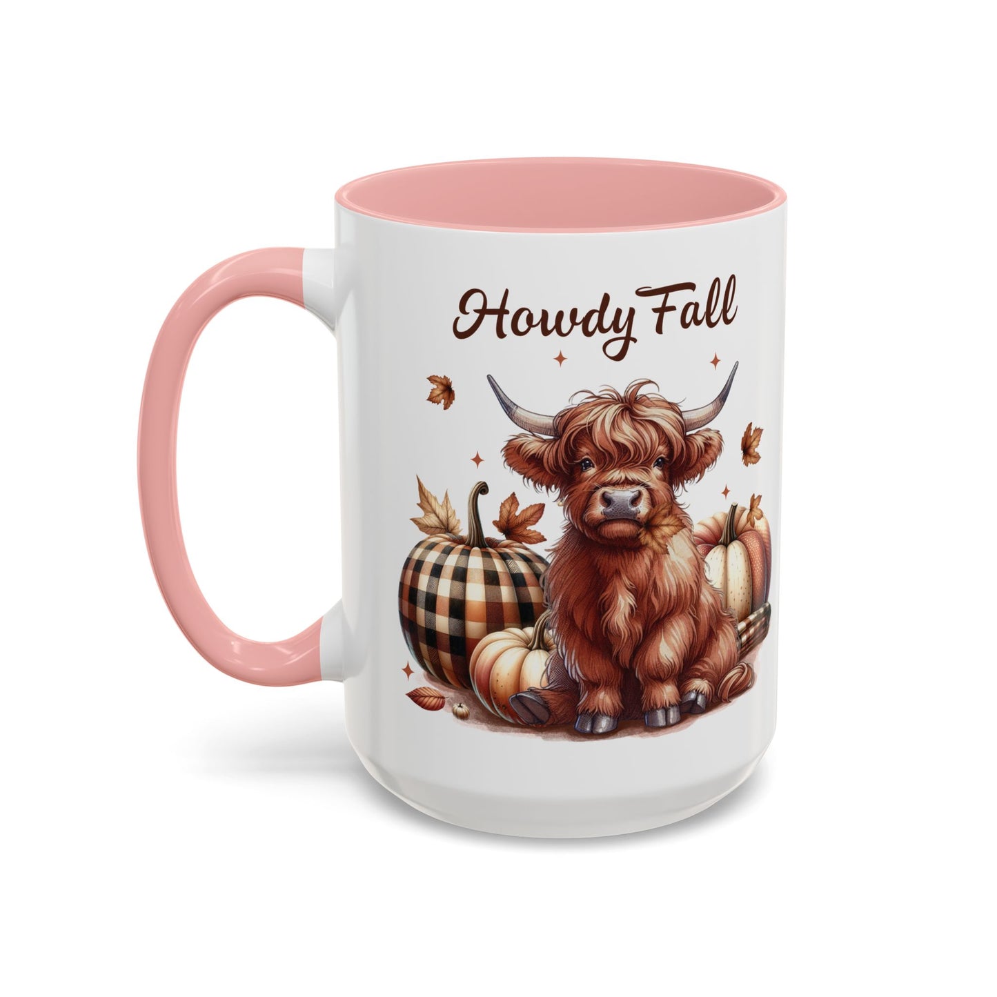 Howdy Fall Mug - Autumn Highland Cow Coffee Mug - White Ceramic Cup with Fall Design - Perfect Seasonal Fall Gift