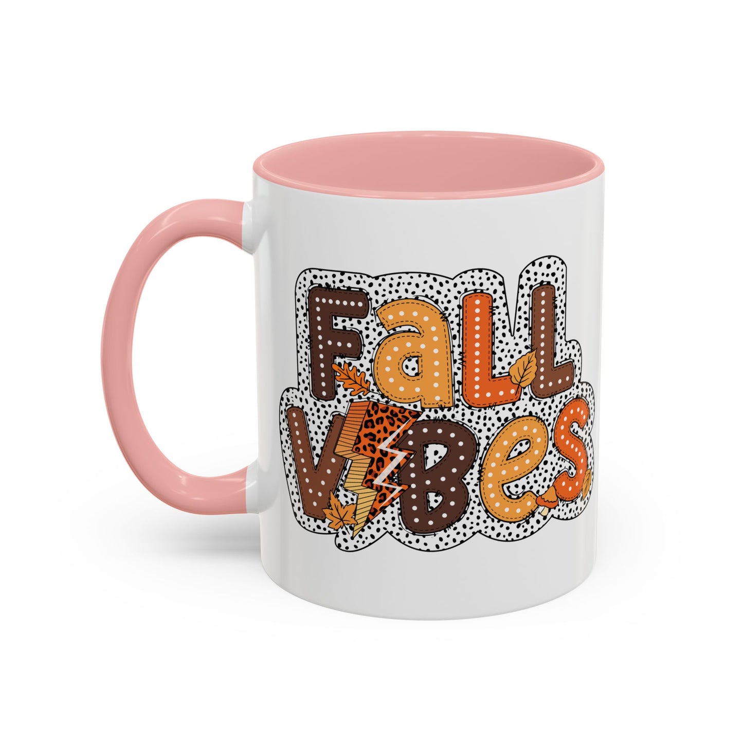 Fall Vibes Autumn Mug | 11oz and 15oz Ceramic Coffee Cup | Cozy and Colorful Fall Design