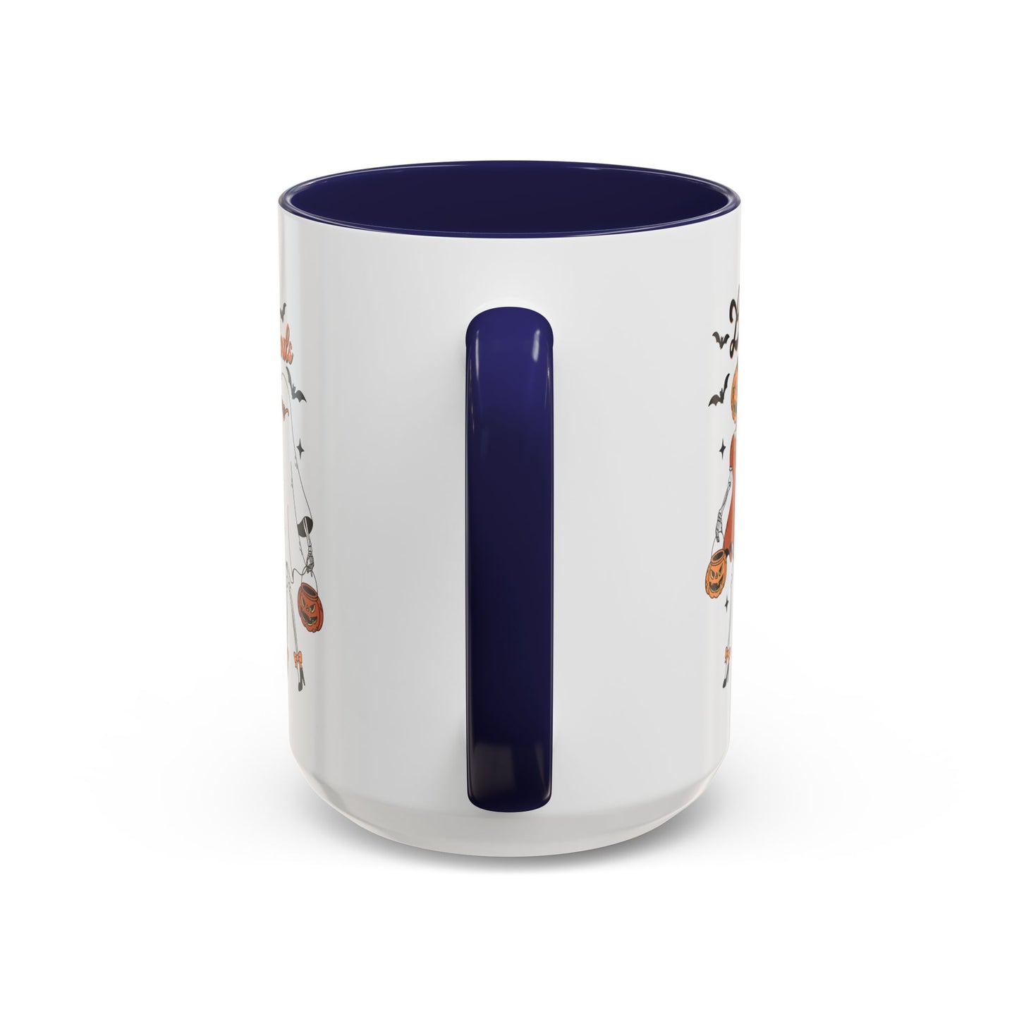 Lets Go Ghouls Halloween Mug | Skeleton, Ghost, and Pumpkin Friends Design | Spooky Coffee Mug | Fall Drinkware