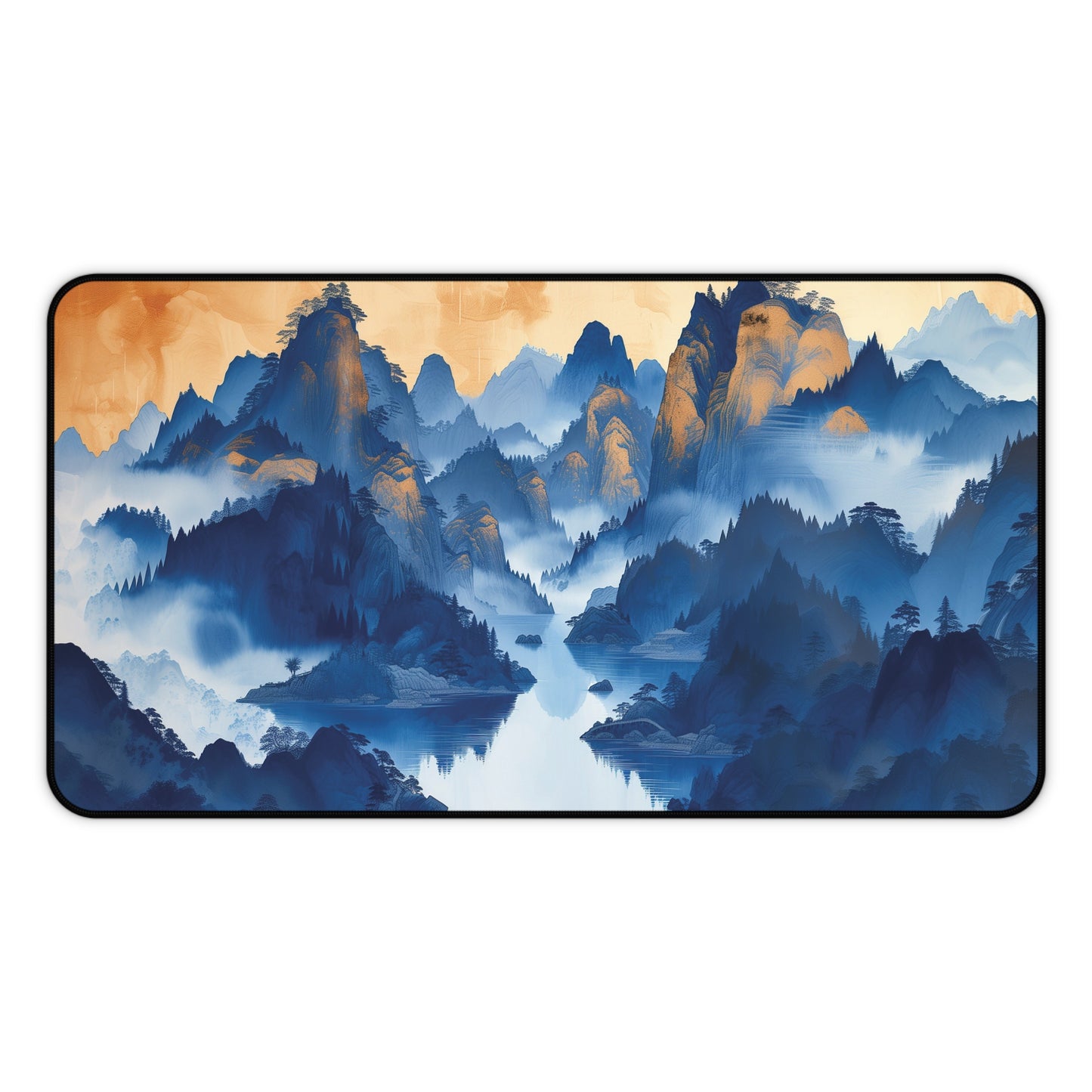 Serene Blue Mountains Desk Mat | Neoprene | Anti-Slip | 3 Sizes