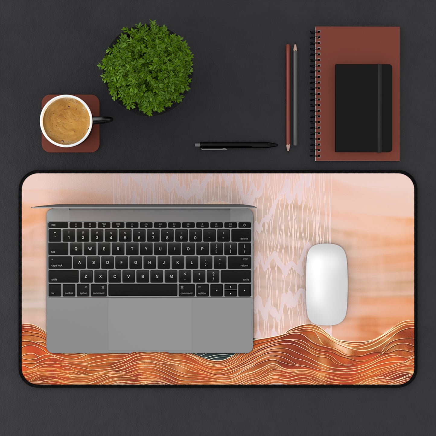 Abstract Sunrise Desk Mat | Gaming Mouse Pad | Neoprene | Anti-Slip | 3 Sizes Available