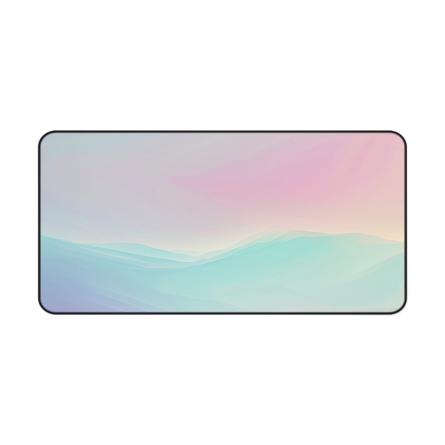 Pastel Dreamscape Computer Desk Mat | Minimalist Mouse Pad | Anti-Slip Neoprene Desk Mat for Home Office | 3 Sizes Available