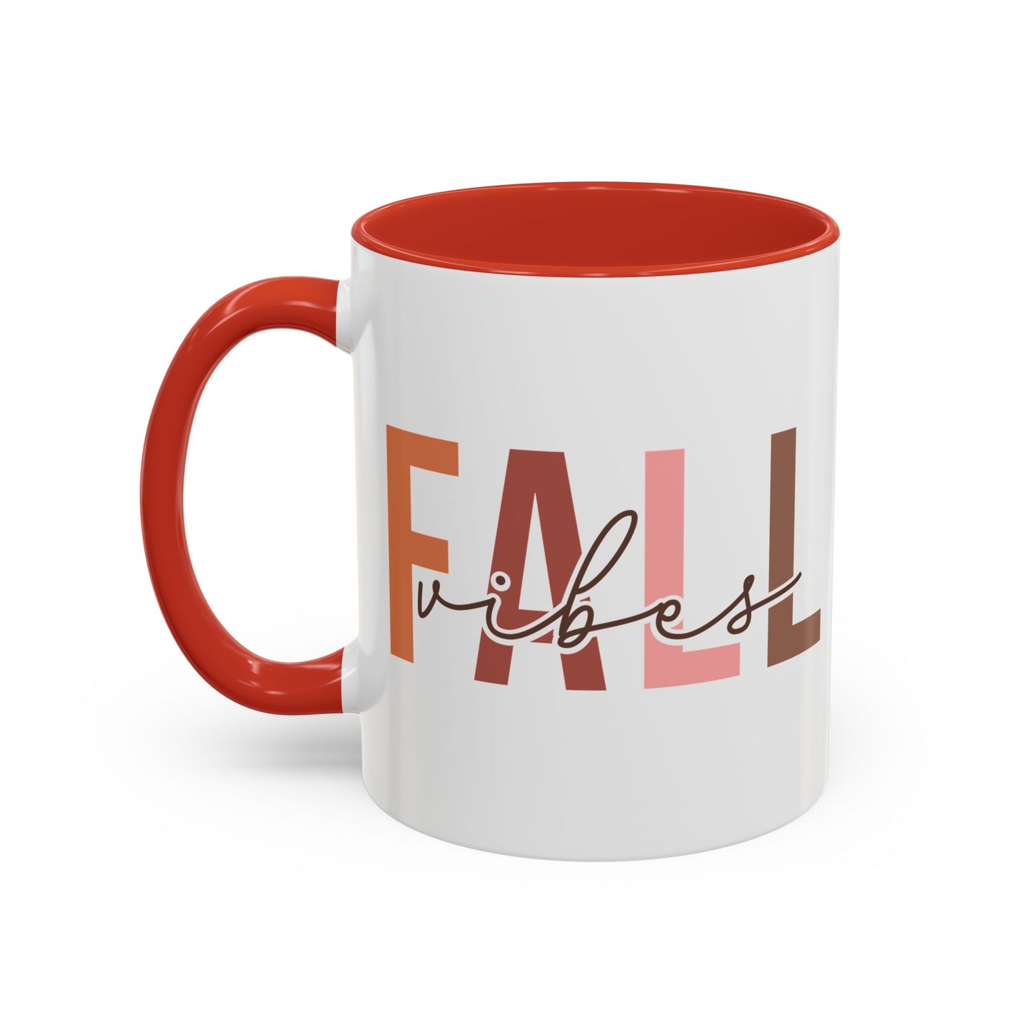 Fall Vibes Minimalist Autumn Mug | 11oz and 15oz Ceramic Coffee Cup | Modern Fall Design