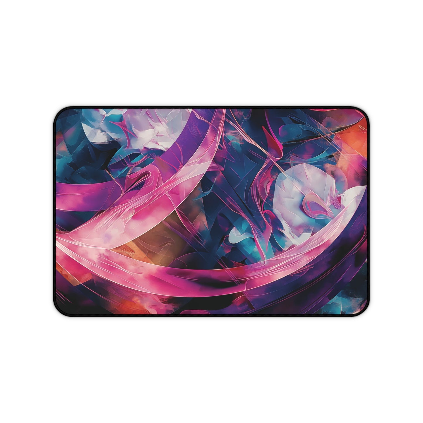 Vibrant Abstract Swirls Desk Mat | Colorful Neoprene Mouse Pad | Anti-Slip Office Desk Mat | 3 Sizes Available