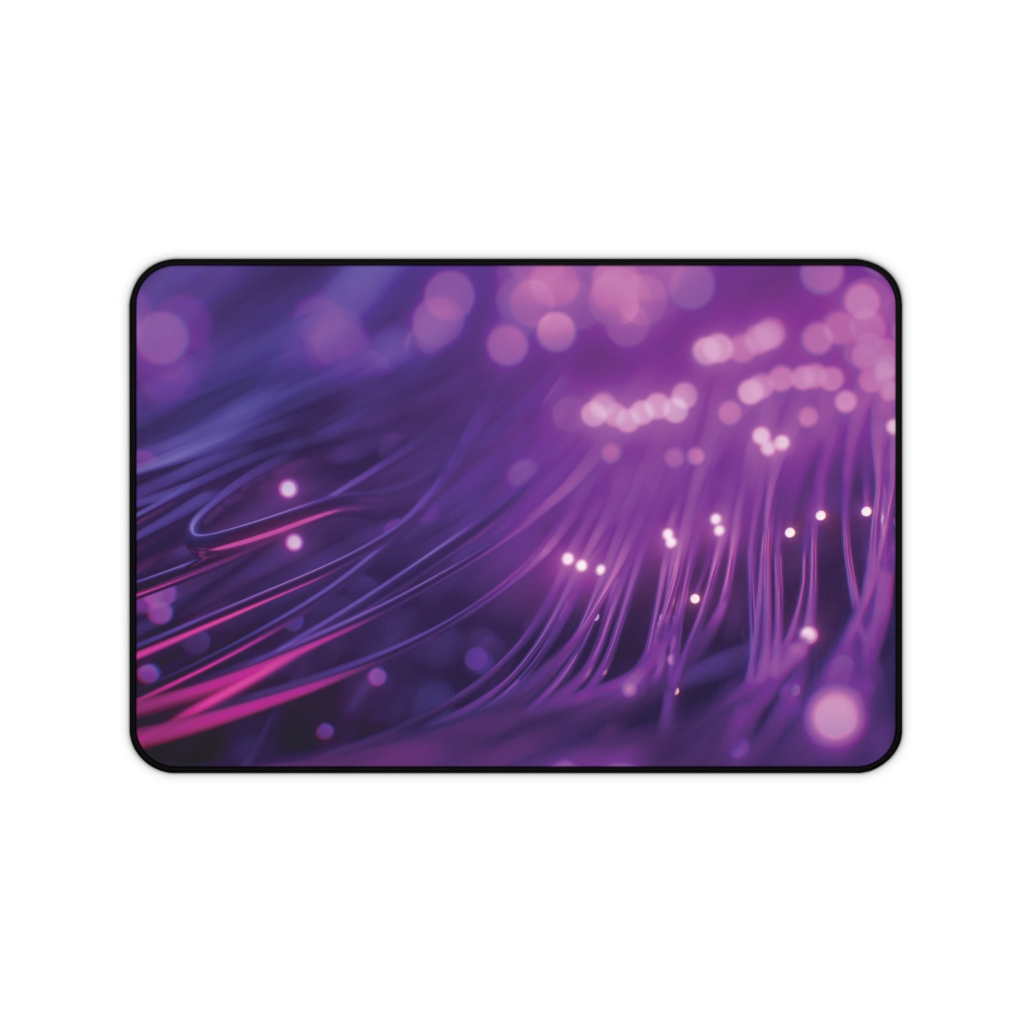 Fiber Optic Desk Mat | Purple and Pink Glow | Neoprene | Anti-Slip | 3 Sizes