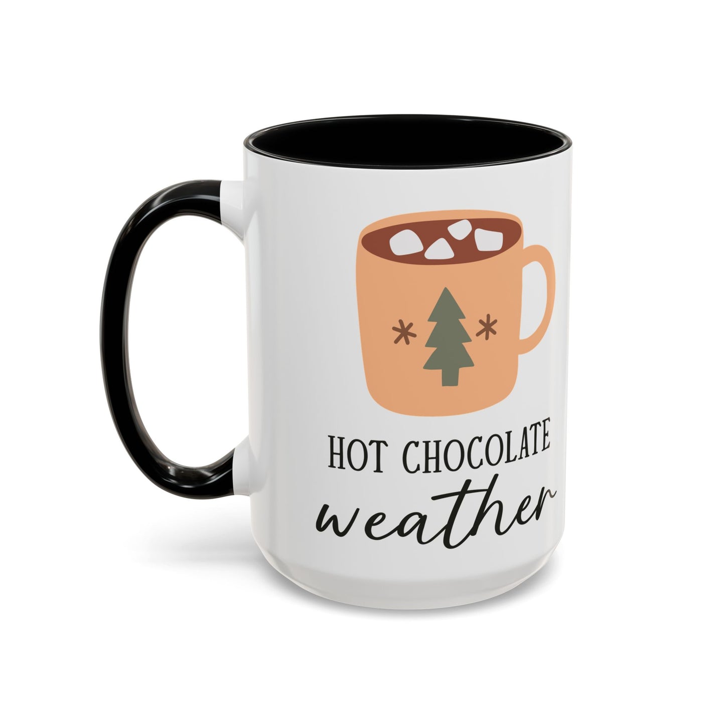 Hot Chocolate Weather Mug | Cozy Winter Drinkware | Minimalist Holiday Mug | Christmas Coffee Mug