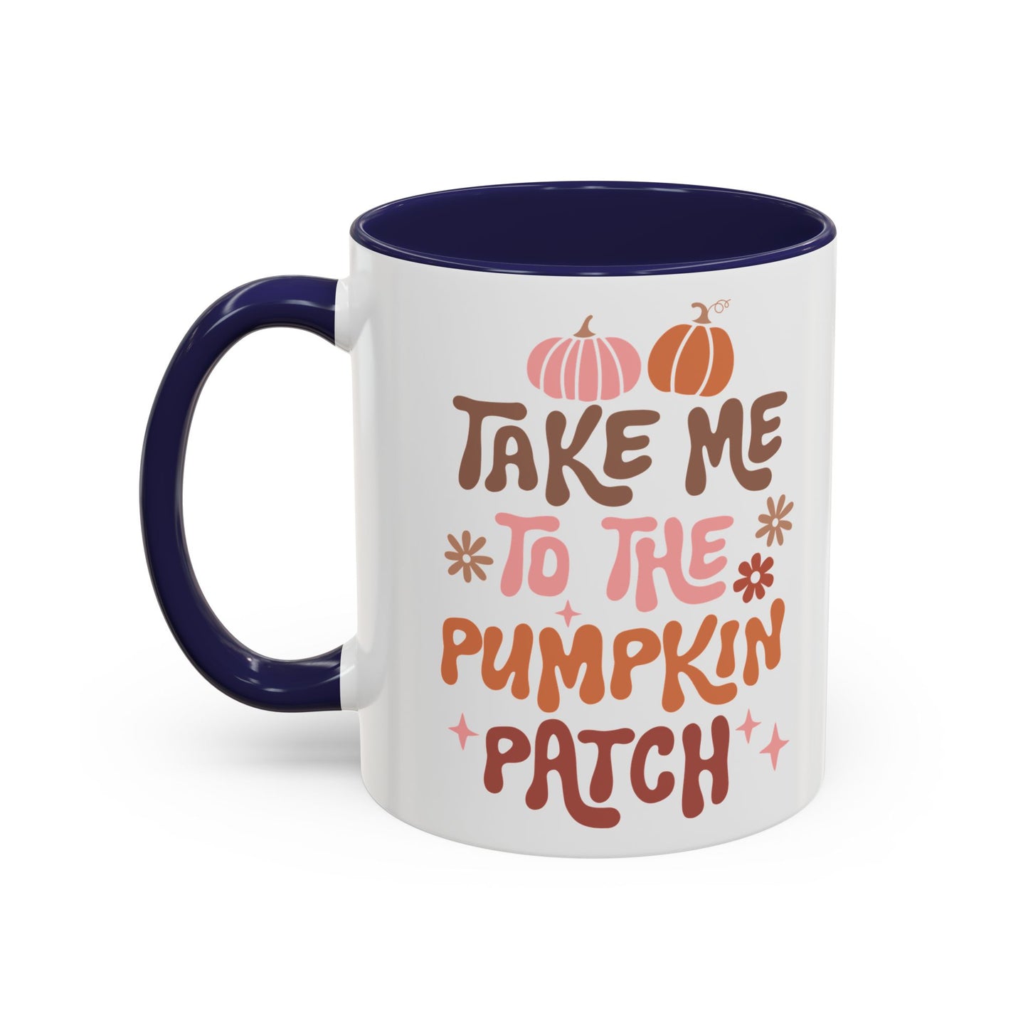 Take Me to the Pumpkin Patch Fall Mug | 11oz and 15oz Ceramic Coffee Cup | Retro Autumn Design