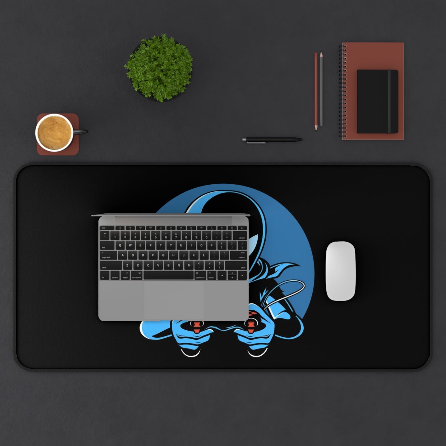 Alien Gamer Computer Desk Mat | Gaming Mouse Pad | Anti-Slip Neoprene Desk Mat for Home Office | 3 Sizes Available