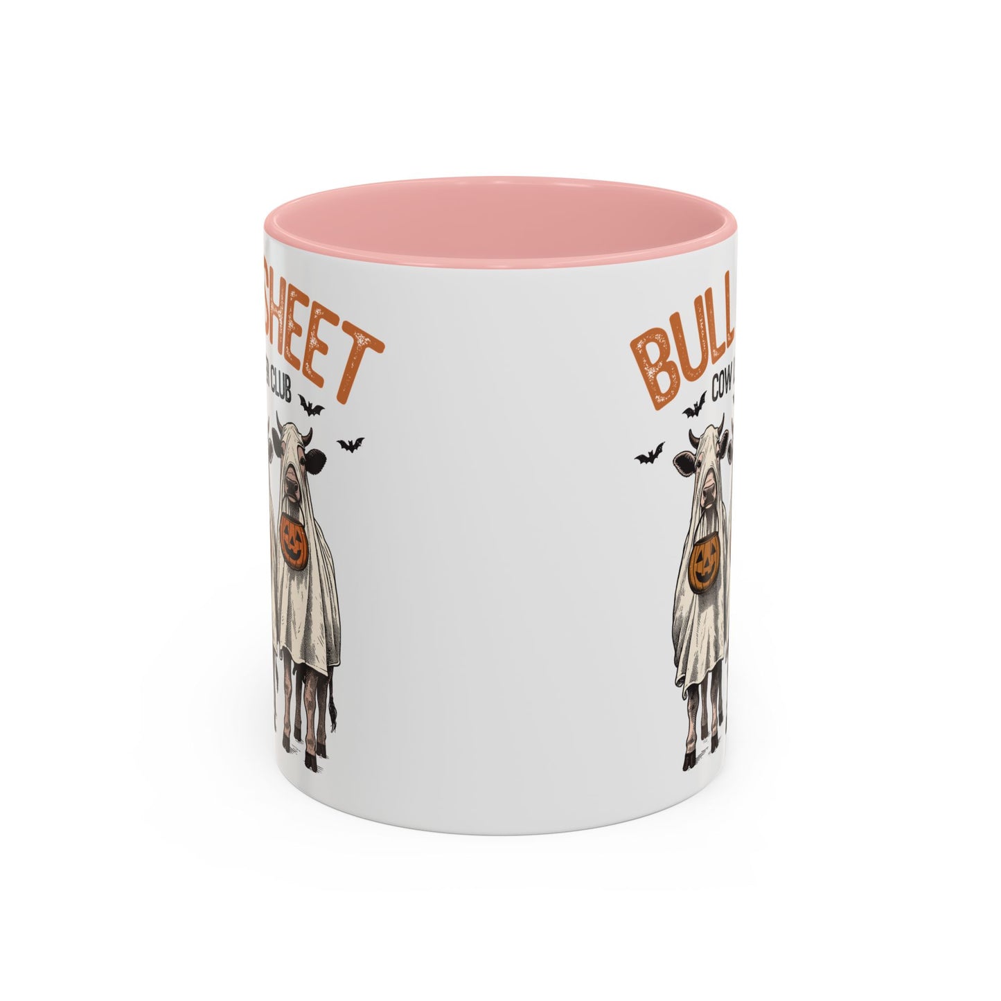 Bull Sheet Cow Lover Club Mug | Halloween Cow Design | Funny Ghost Cows Coffee Cup