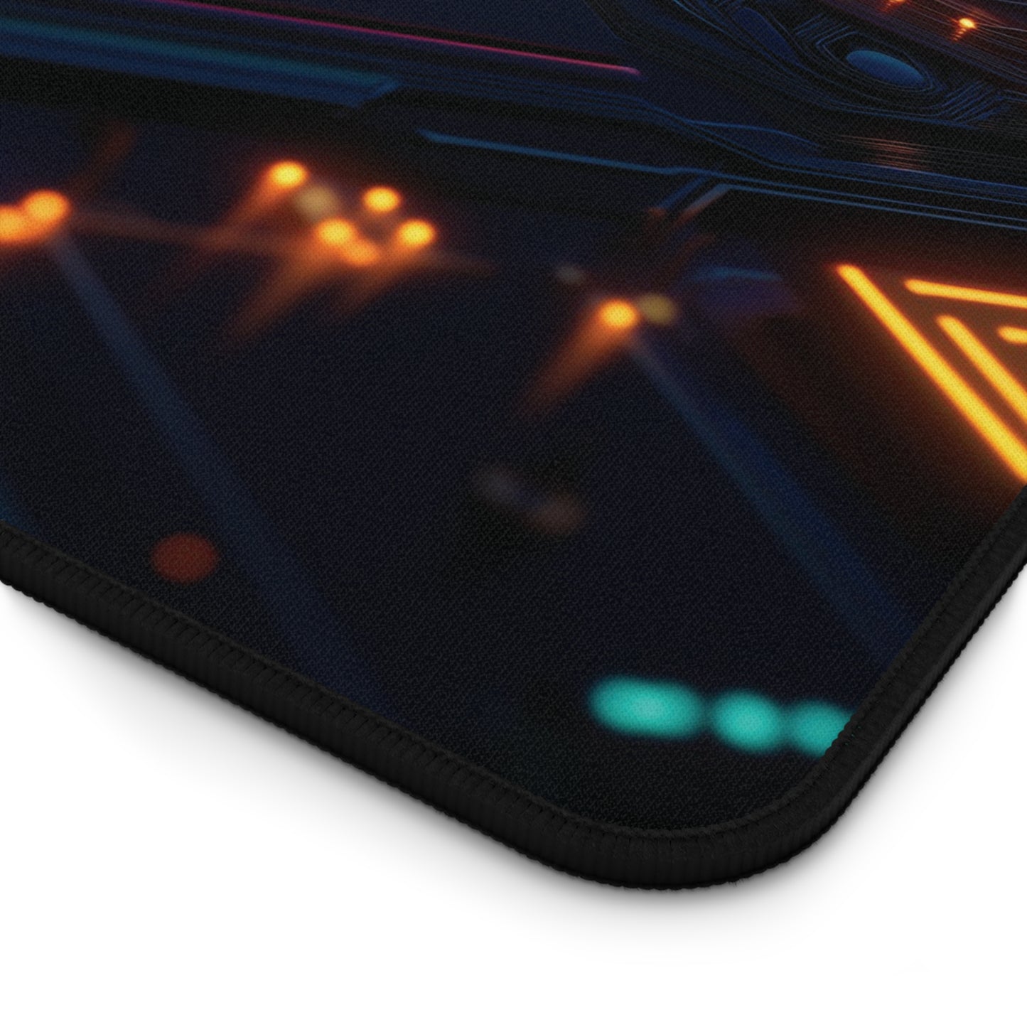 Tech Circuit Desk Mat | Neoprene | Anti-Slip | Futuristic Circuit Board Design | Office Gaming Decor | 3 Sizes