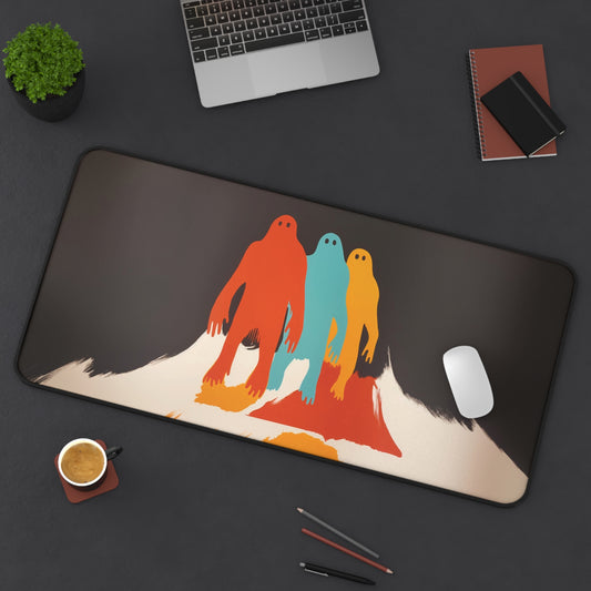 Abstract Sasquatch Desk Mat | Neoprene Mouse Pad | Unique Office Desk Mat | Anti-Slip | 3 Sizes Available