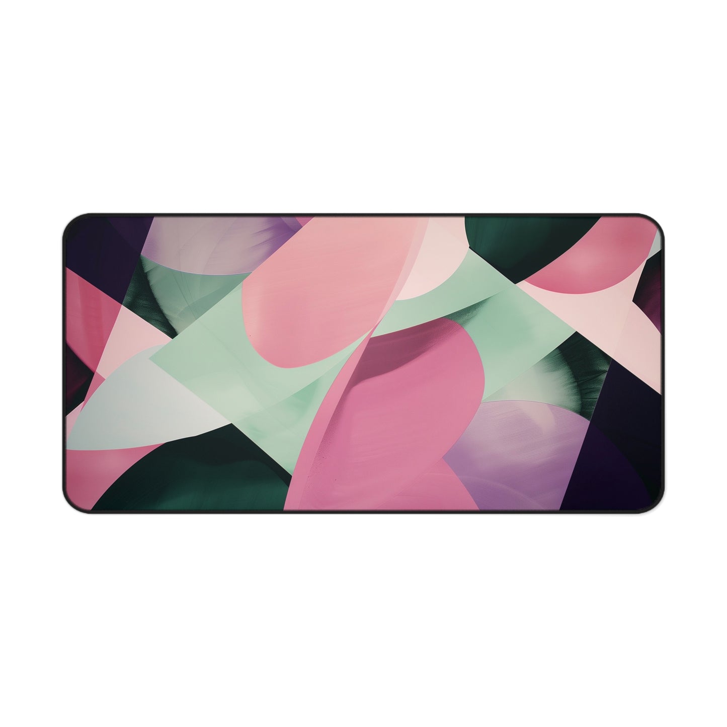 Modern Abstract Art Computer Desk Mat | Pastel Geometric Mouse Pad | Anti-Slip Neoprene Desk Mat for Home Office | 3 Sizes Available