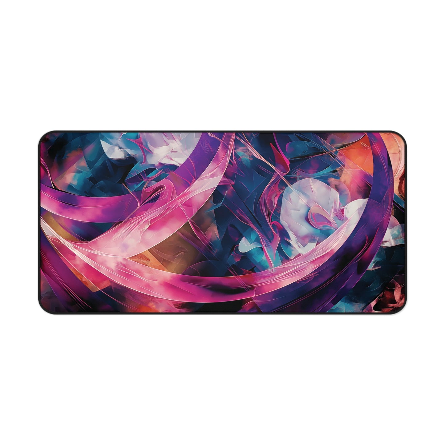 Vibrant Abstract Swirls Desk Mat | Colorful Neoprene Mouse Pad | Anti-Slip Office Desk Mat | 3 Sizes Available