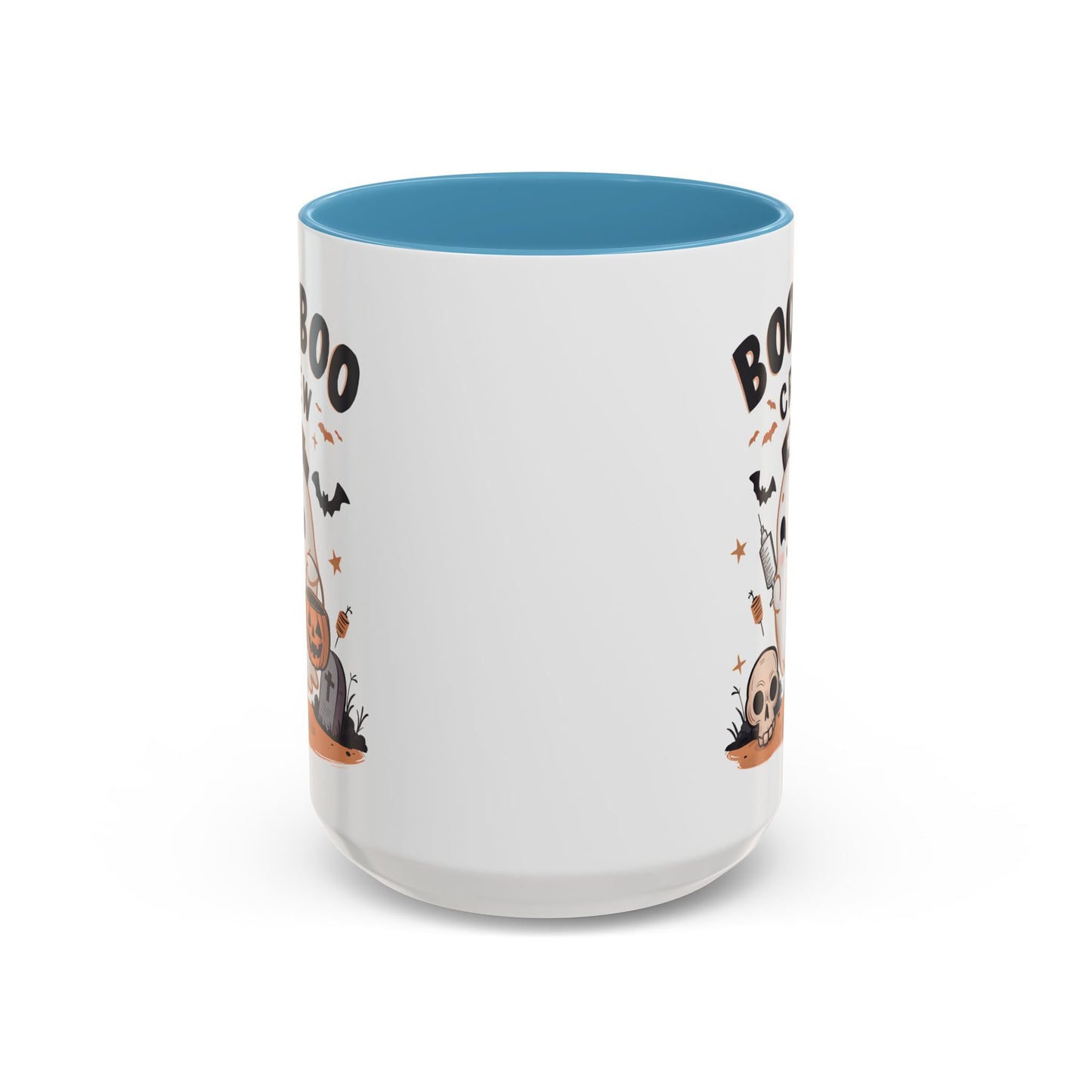 Boo Boo Crew Halloween Mug | Cute Ghost Nurse Design | 11oz and 15oz Ceramic Coffee Cup