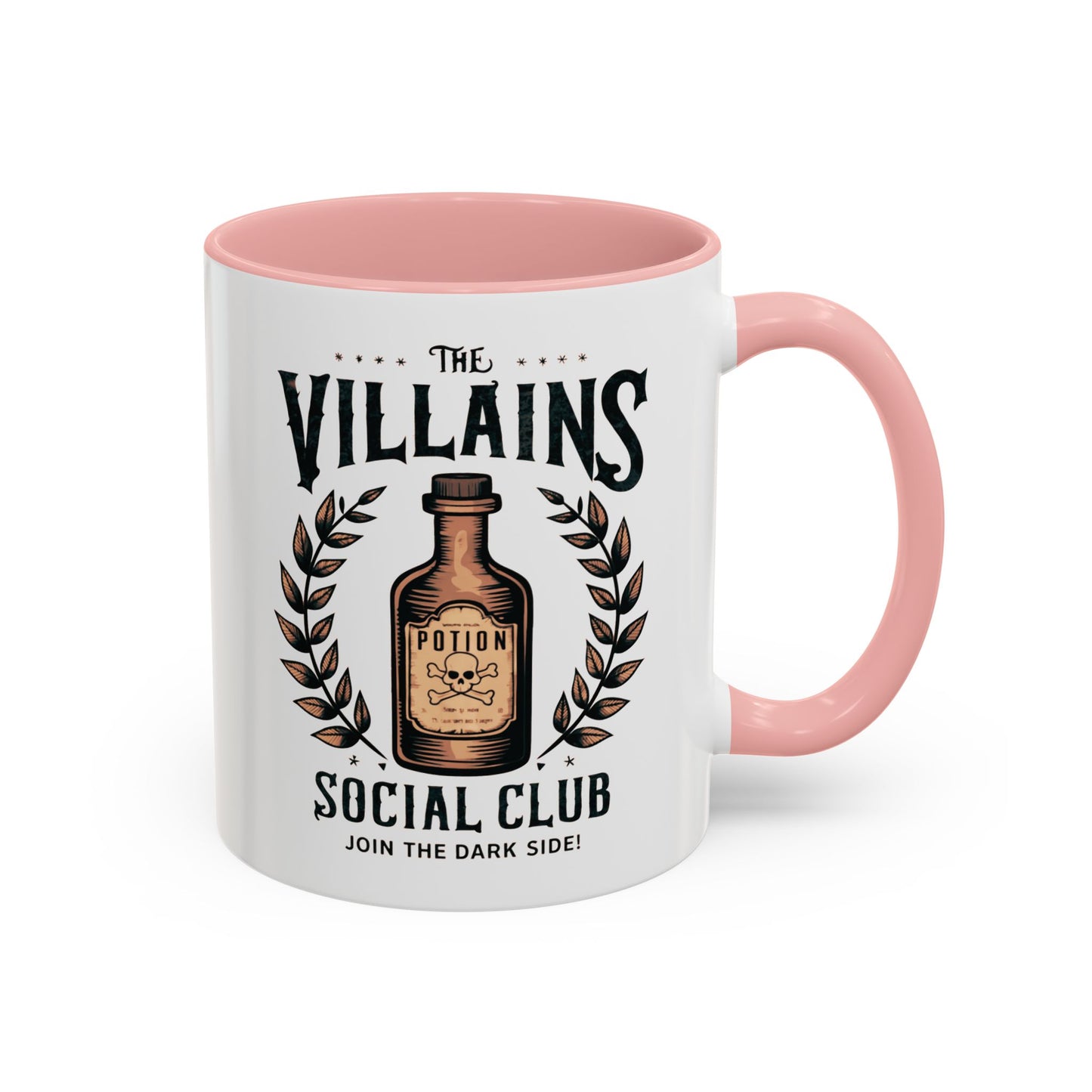 Villains Social Club Mug | Halloween Potion Bottle Design | Join the Dark Side Coffee Mug | Spooky Fall Drinkware