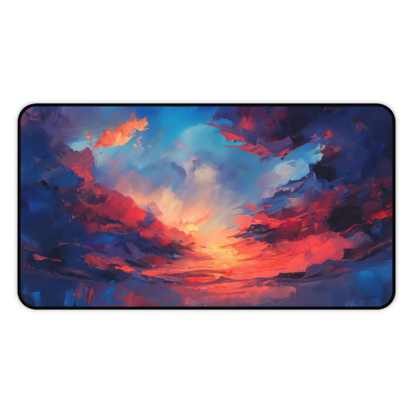 Vibrant Sunset Computer Desk Mat | Artistic Mouse Pad | Anti-Slip Neoprene Desk Mat for Home Office | 3 Sizes Available