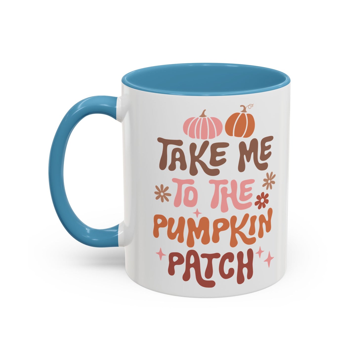 Take Me to the Pumpkin Patch Fall Mug | 11oz and 15oz Ceramic Coffee Cup | Retro Autumn Design