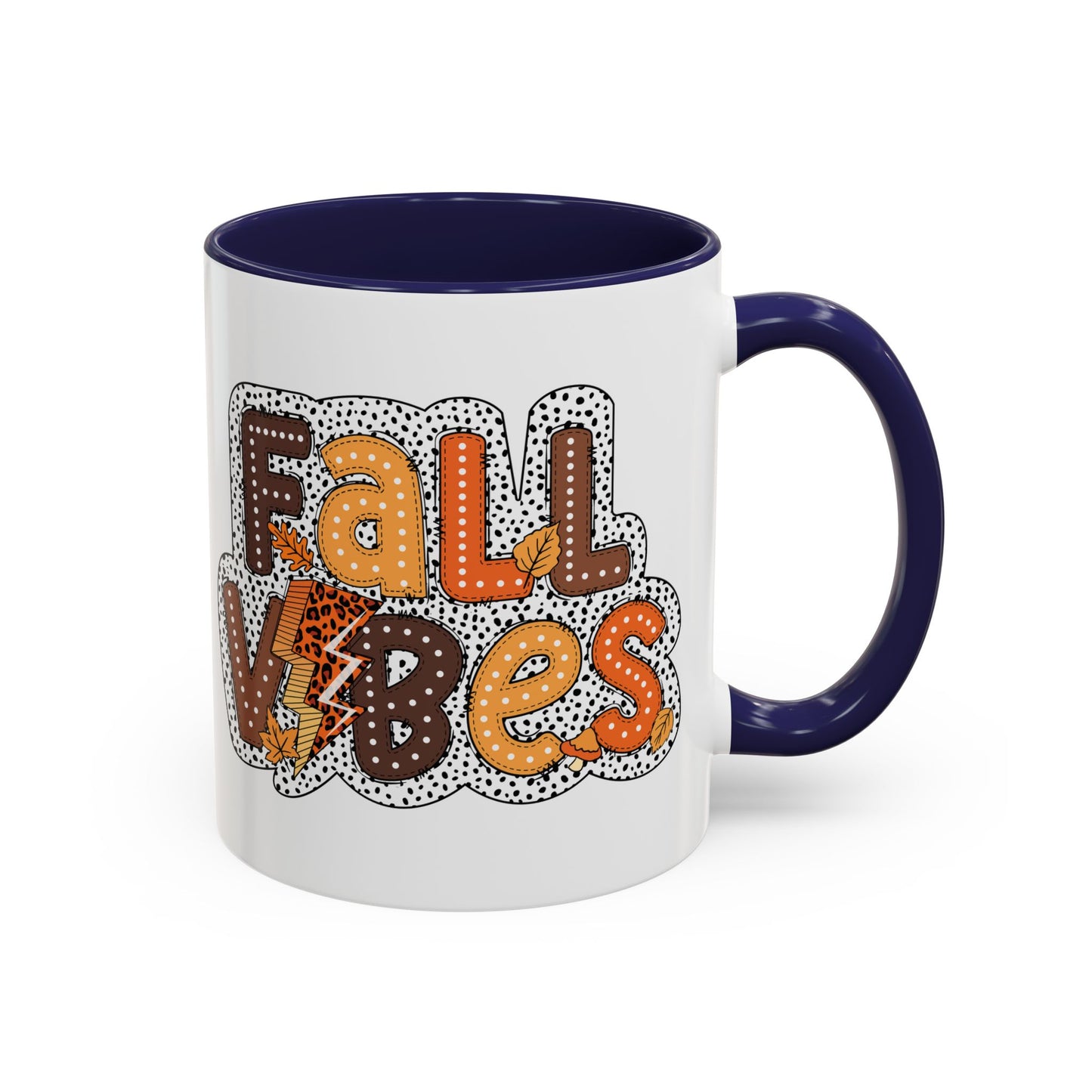 Fall Vibes Autumn Mug | 11oz and 15oz Ceramic Coffee Cup | Cozy and Colorful Fall Design