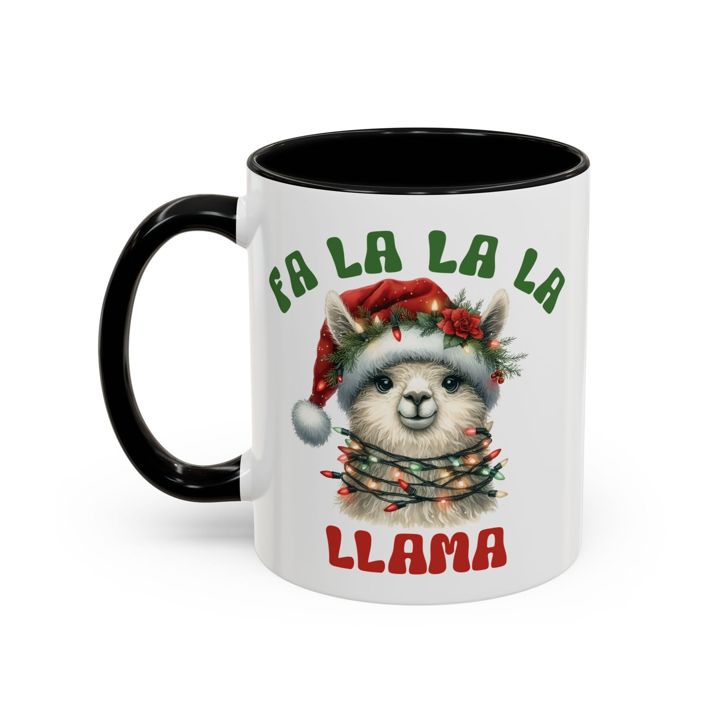 Fa La La La Llama Mug - Adorable Christmas Llama Design - Perfect for Holiday Fun