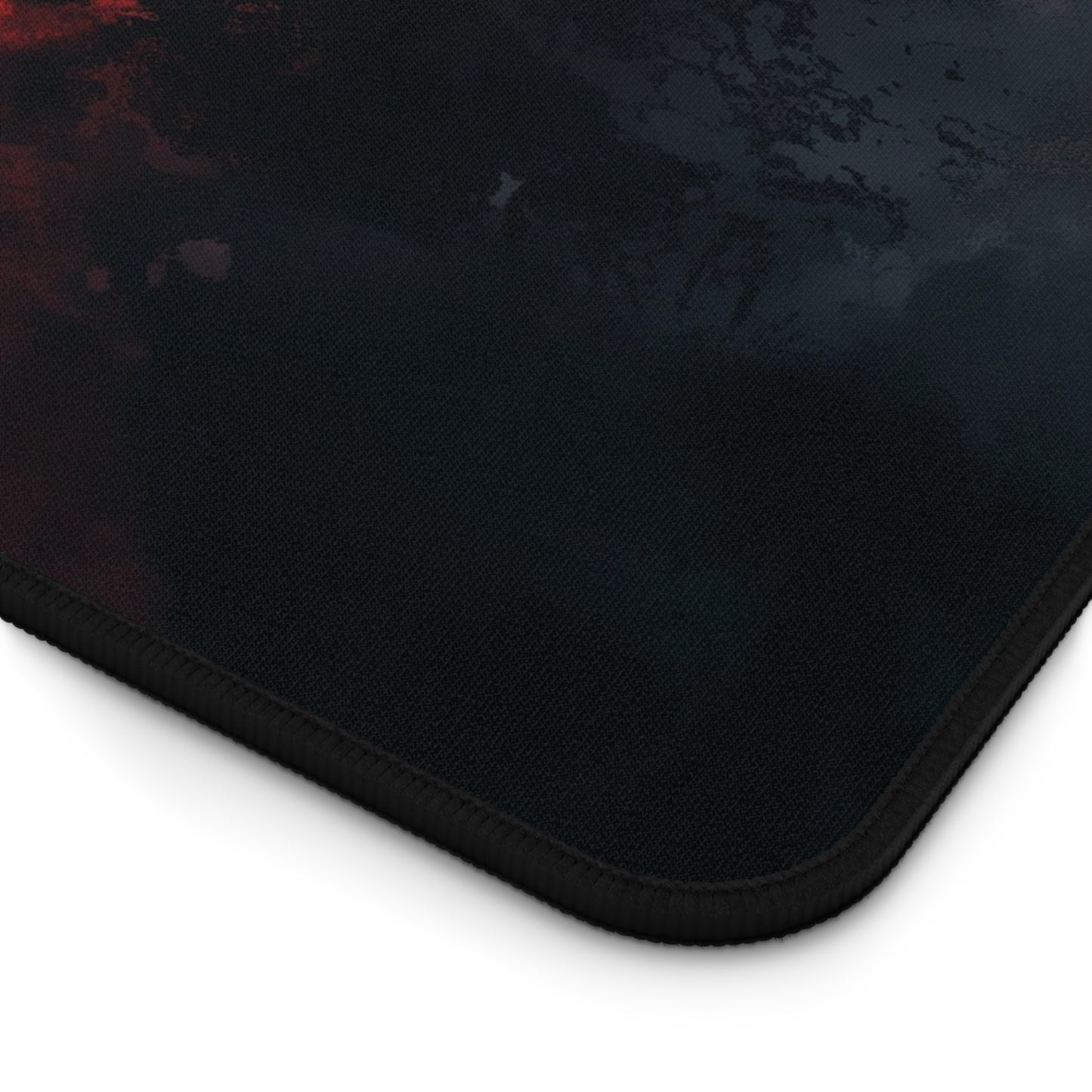 Abstract Firestorm Desk Mat | Dark Red and Black Neoprene | Anti-Slip | 3 Sizes | Office Decor