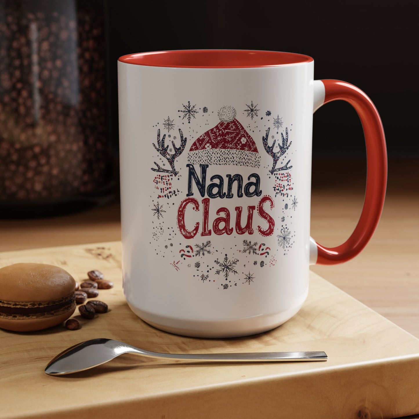 Nana Claus Ceramic Mug - Fun and Festive Christmas Design - Perfect for Grandmas Who Love the Holidays