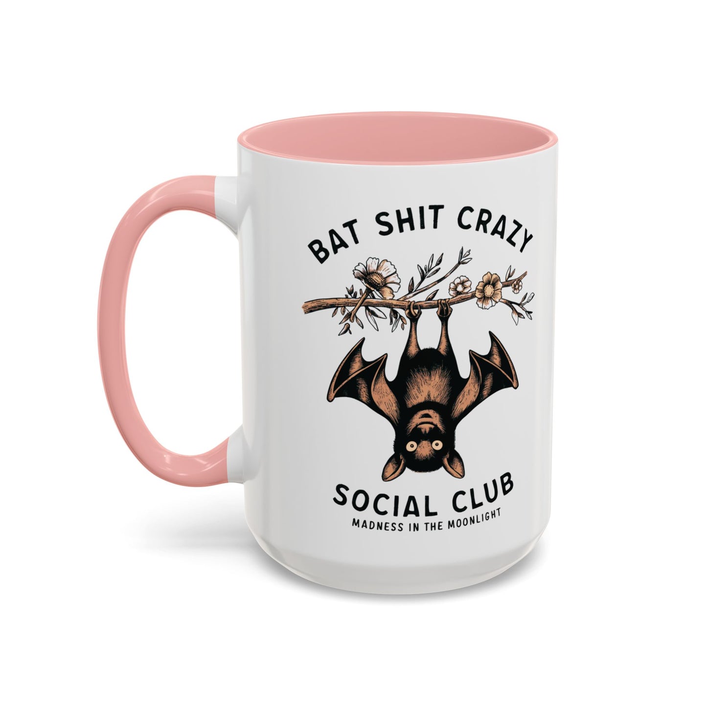 Bat Crazy Social Club Mug | Quirky Bat Design | Halloween Coffee Mug | Funny Halloween Drinkware