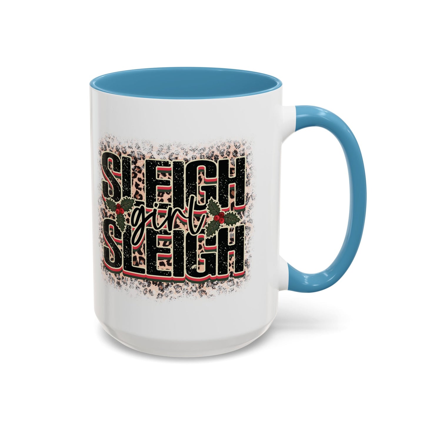 Sleigh Girl Sleigh Mug - Festive Leopard Print Christmas Design - Perfect for Fashionable Holiday Cheer