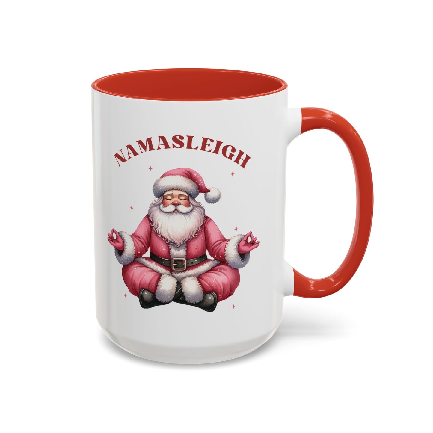 Namasleigh Santa Mug | Yoga Christmas Mug | Funny Holiday Coffee Cup