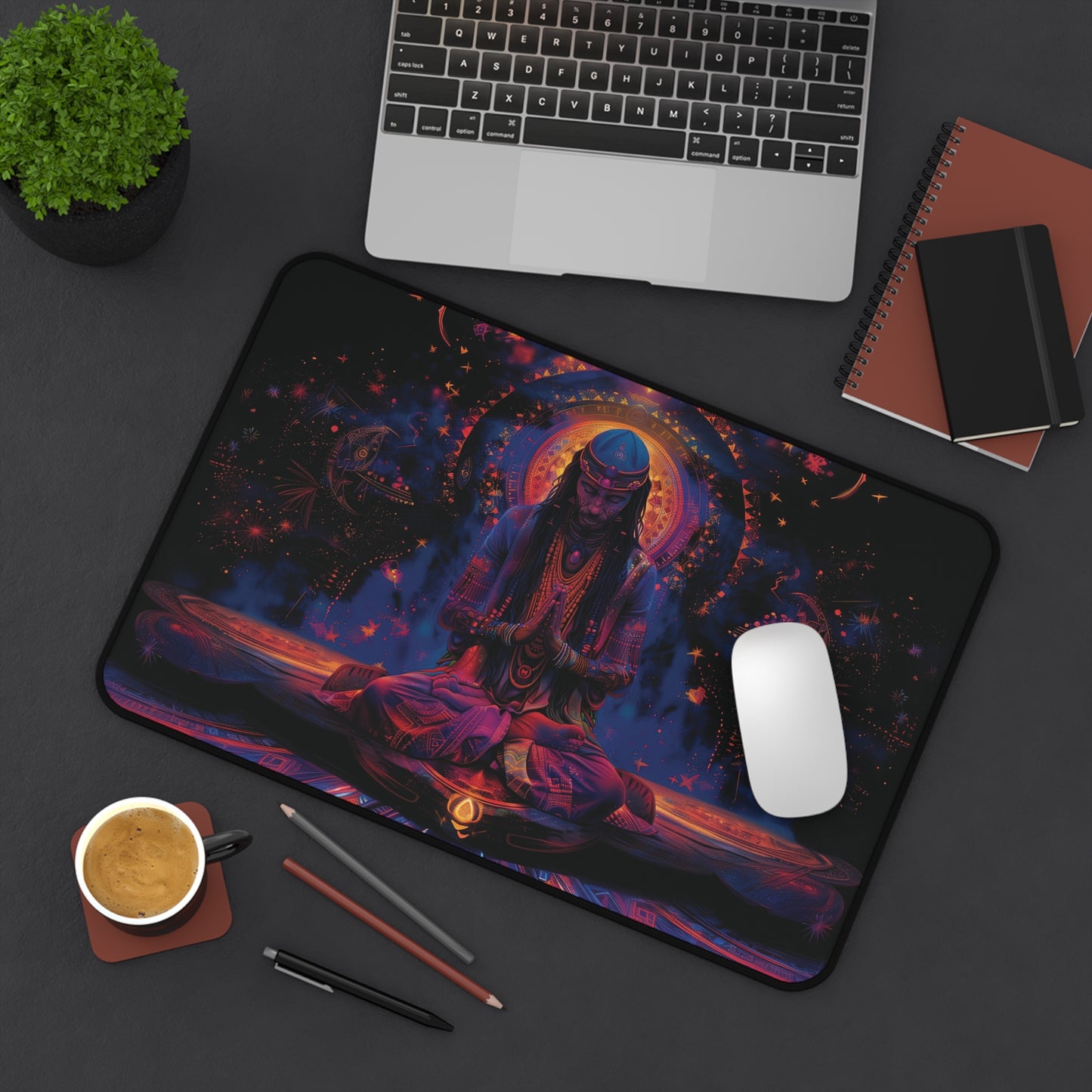 Meditative Spiritual Art Mousepad, Gaming Mousepad, Large Mousepad, Keyboard Mouse Mat, Desk Pad for Work Game Home XL 3 Sizes