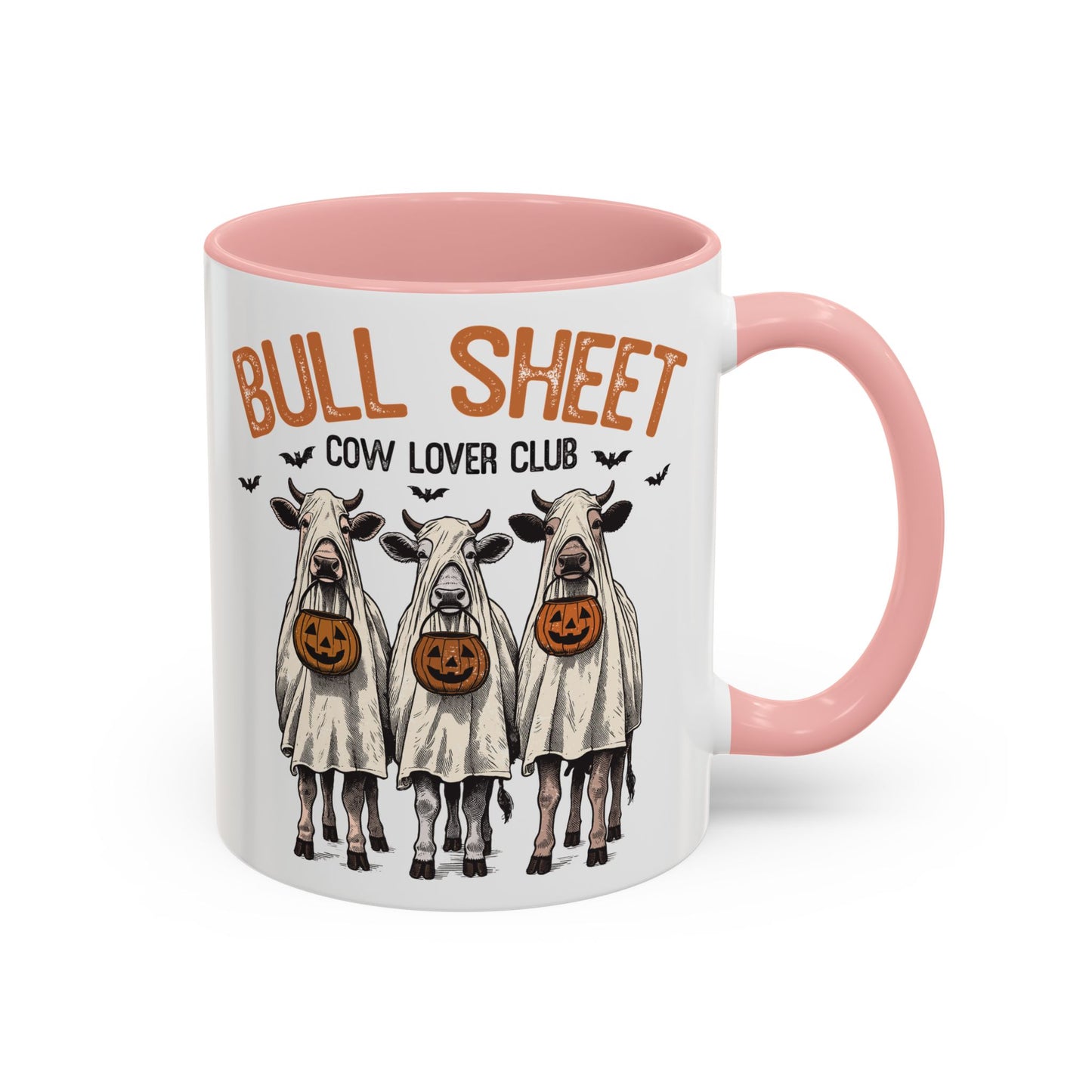 Bull Sheet Cow Lover Club Mug | Halloween Cow Design | Funny Ghost Cows Coffee Cup