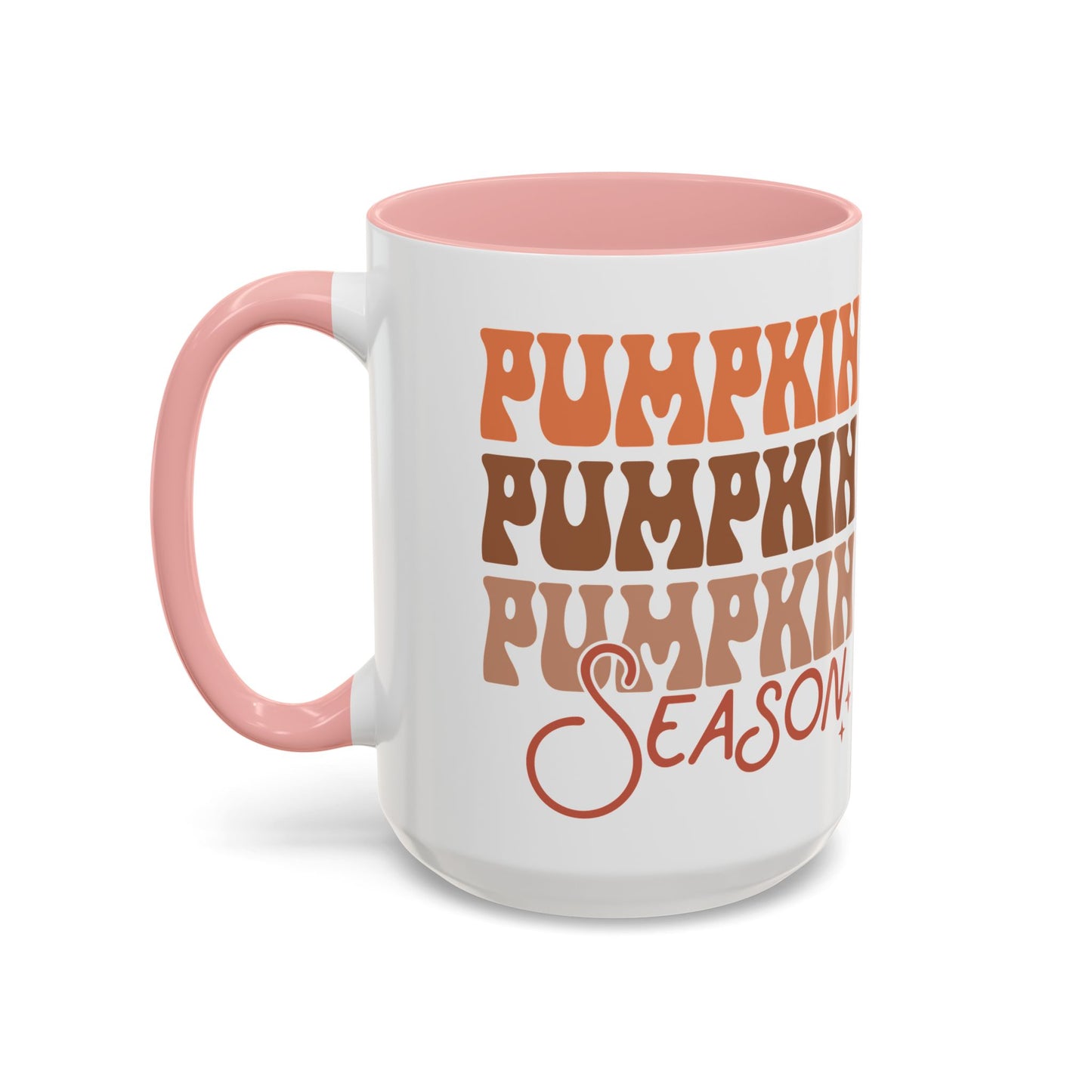 Pumpkin Season Ceramic Mug - 11oz/15oz Fall Coffee Cup | Cozy Autumn Gift | 5 Color Options | Retro Pumpkin Design Mug