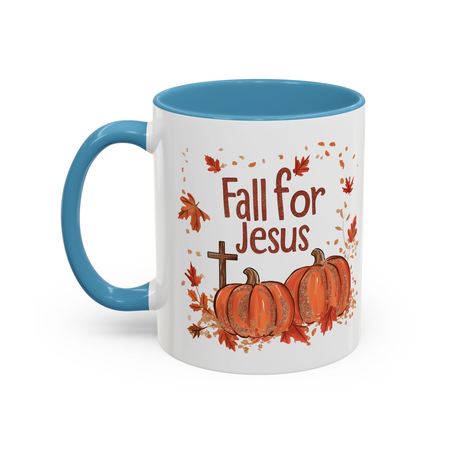 Fall for Jesus Ceramic Mug - Faith-Inspired Autumn Pumpkin Design - Perfect for Fall and Spiritual Reflection