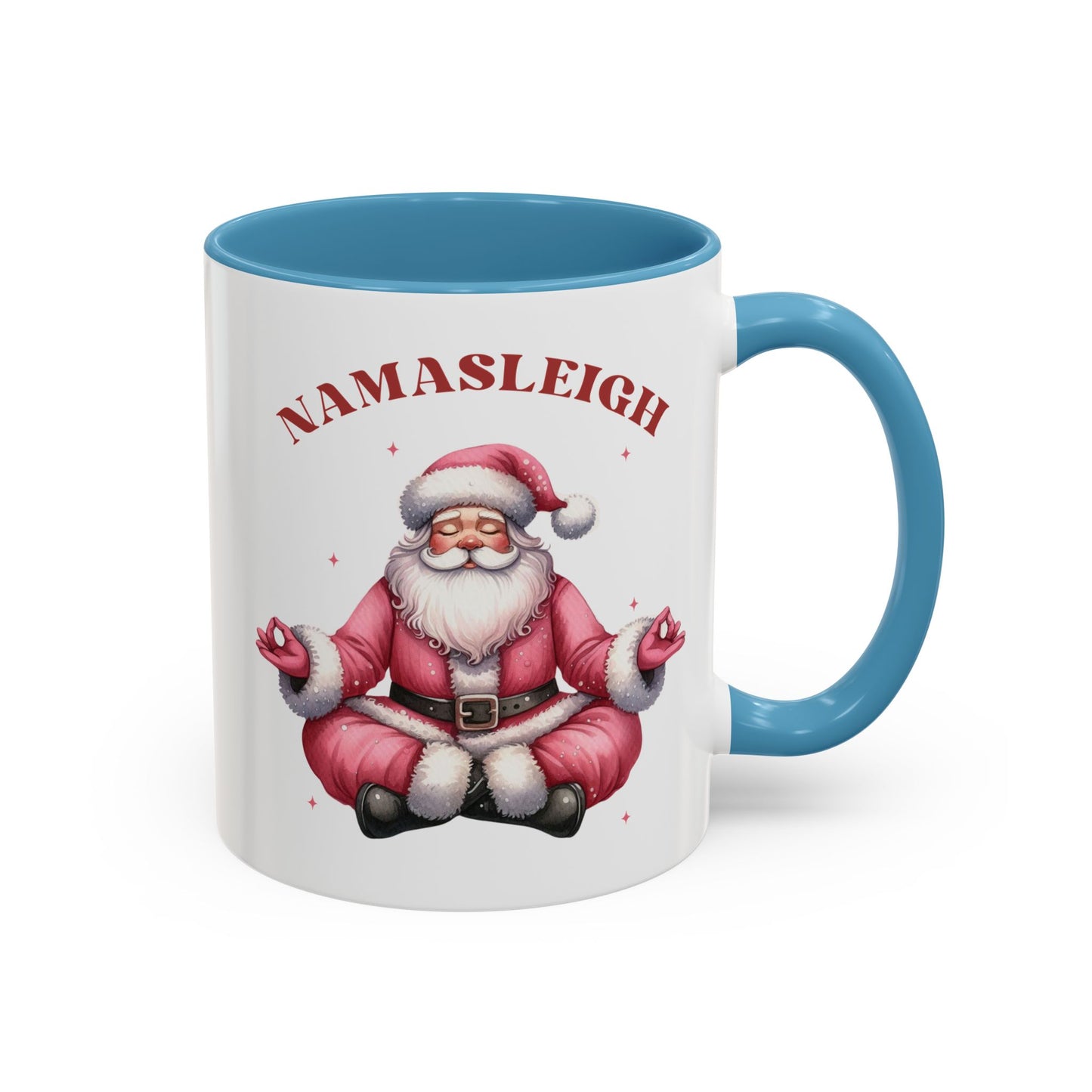 Namasleigh Santa Mug | Yoga Christmas Mug | Funny Holiday Coffee Cup