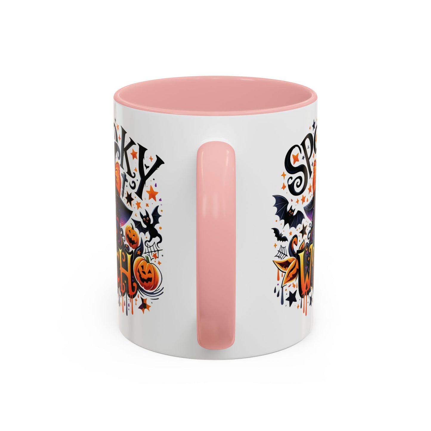 Spooky Witch Halloween Mug | Colorful Witch and Pumpkin Design | 11oz and 15oz Ceramic Coffee Cup