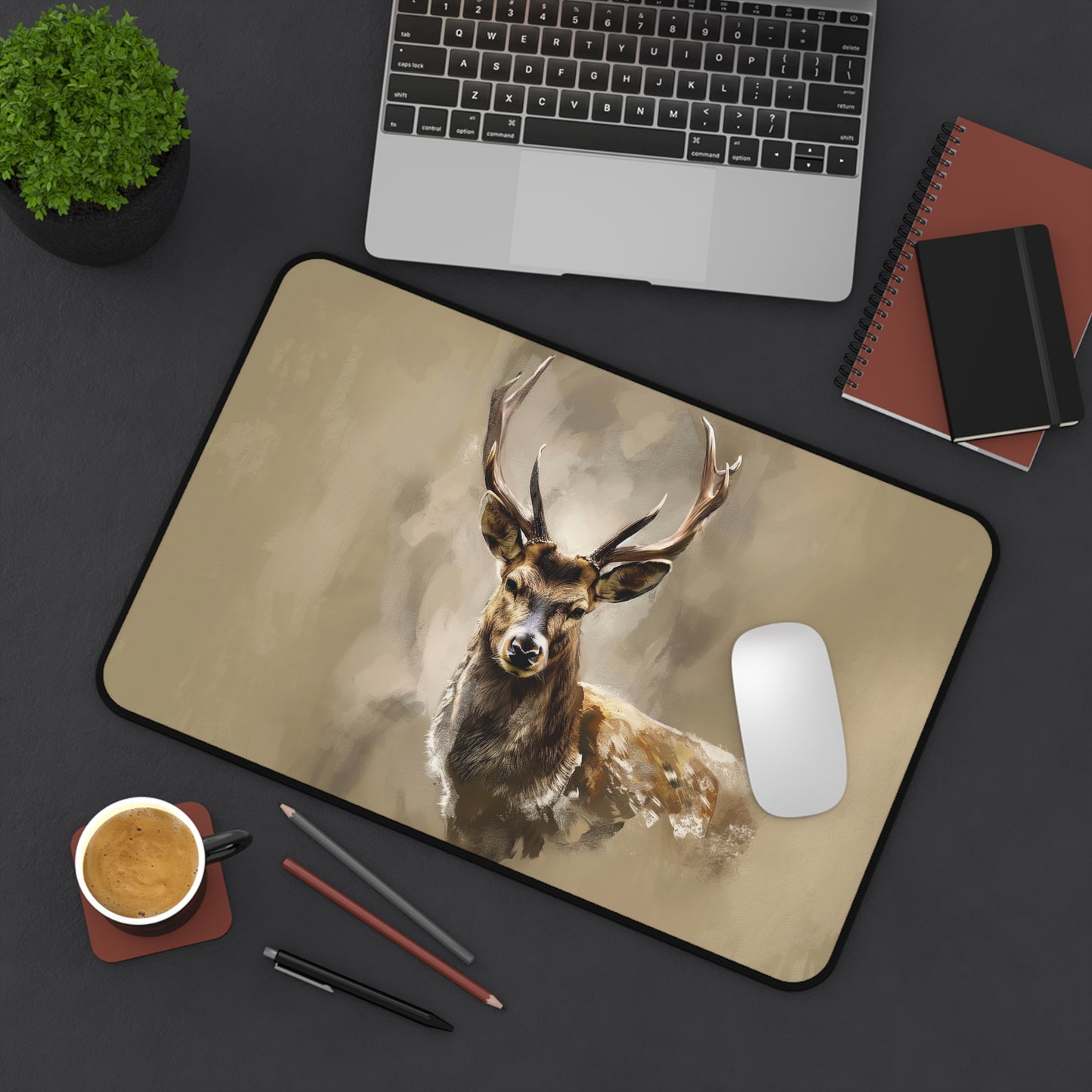 Majestic Deer Art Mousepad, Gaming Mousepad, Large Mousepad, Keyboard Mouse Mat, Desk Pad for Work Game Home XL 3 Sizes