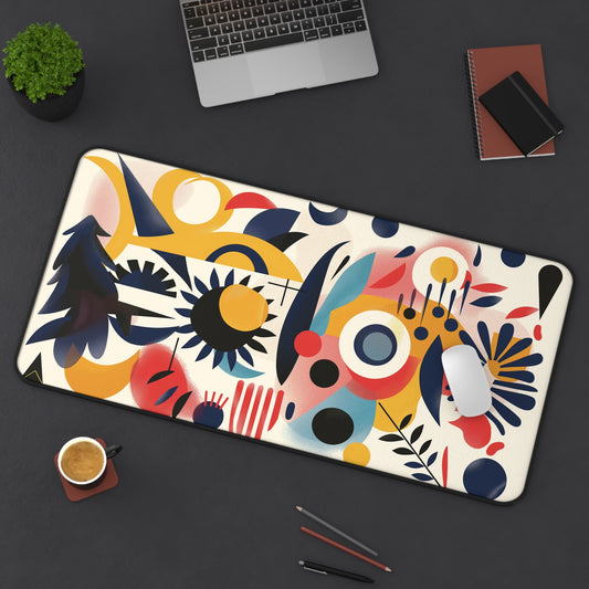 Abstract Modern Art Desk Mat | Neoprene Mouse Pad | Anti-Slip Office Desk Mat | 3 Sizes Available