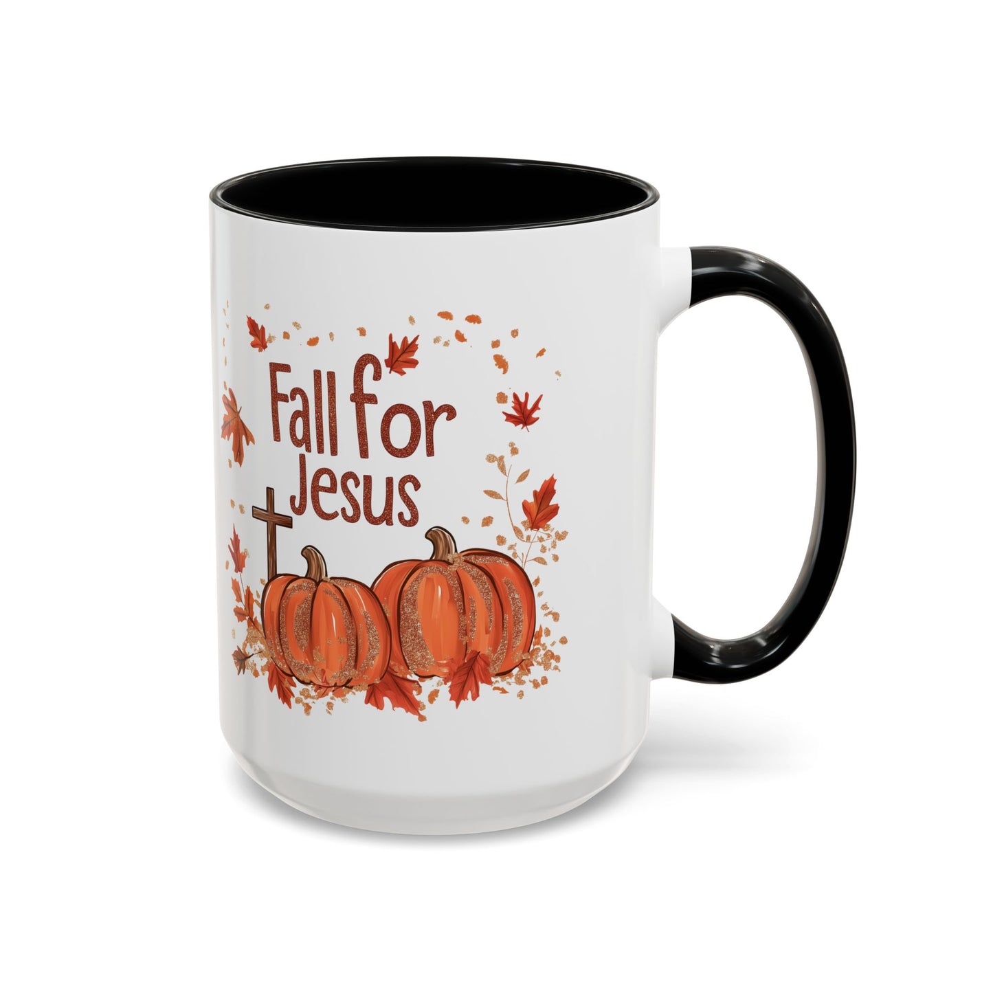 Fall for Jesus Ceramic Mug - Faith-Inspired Autumn Pumpkin Design - Perfect for Fall and Spiritual Reflection