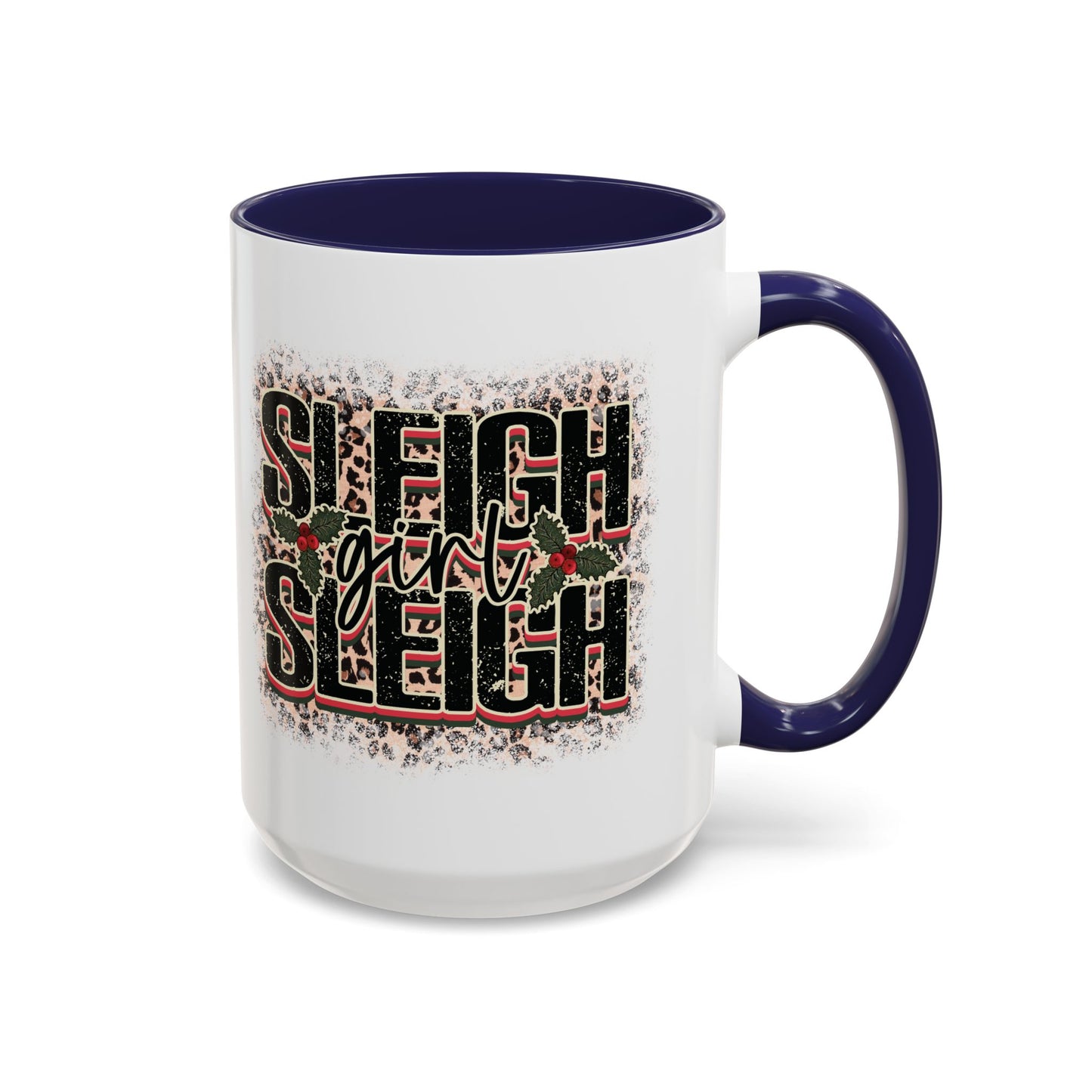 Sleigh Girl Sleigh Mug - Festive Leopard Print Christmas Design - Perfect for Fashionable Holiday Cheer