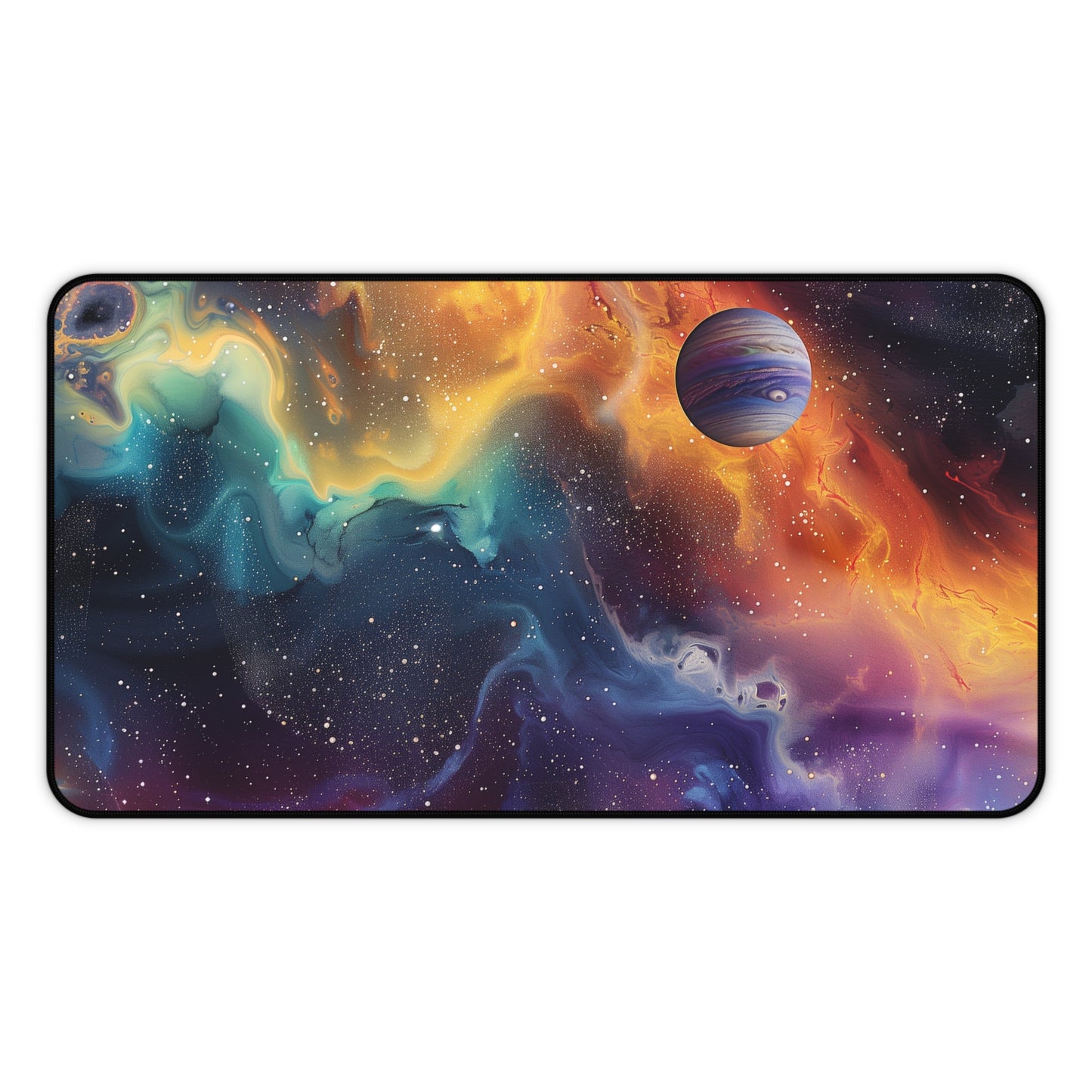 Cosmic Nebula Computer Desk Mat | Galactic Mouse Pad | Anti-Slip Neoprene Desk Mat for Home Office | 3 Sizes Available