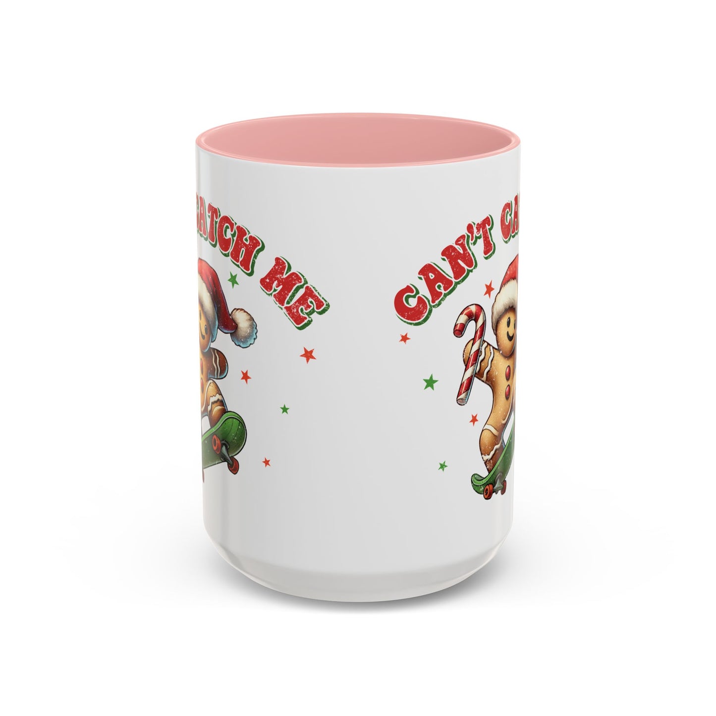 Can't Catch Me Gingerbread Mug - Fun Holiday Skateboarding Gingerbread Design - Perfect for Christmas Cheer