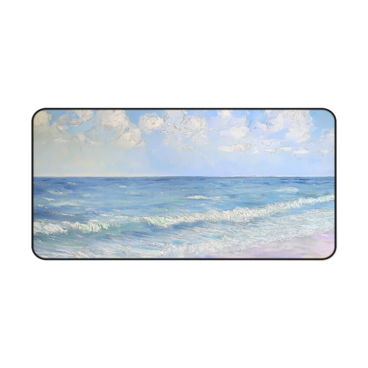 Serene Seascape Computer Desk Mat | Tranquil Ocean Mouse Pad | Anti-Slip Neoprene Desk Mat for Home Office | 3 Sizes Available