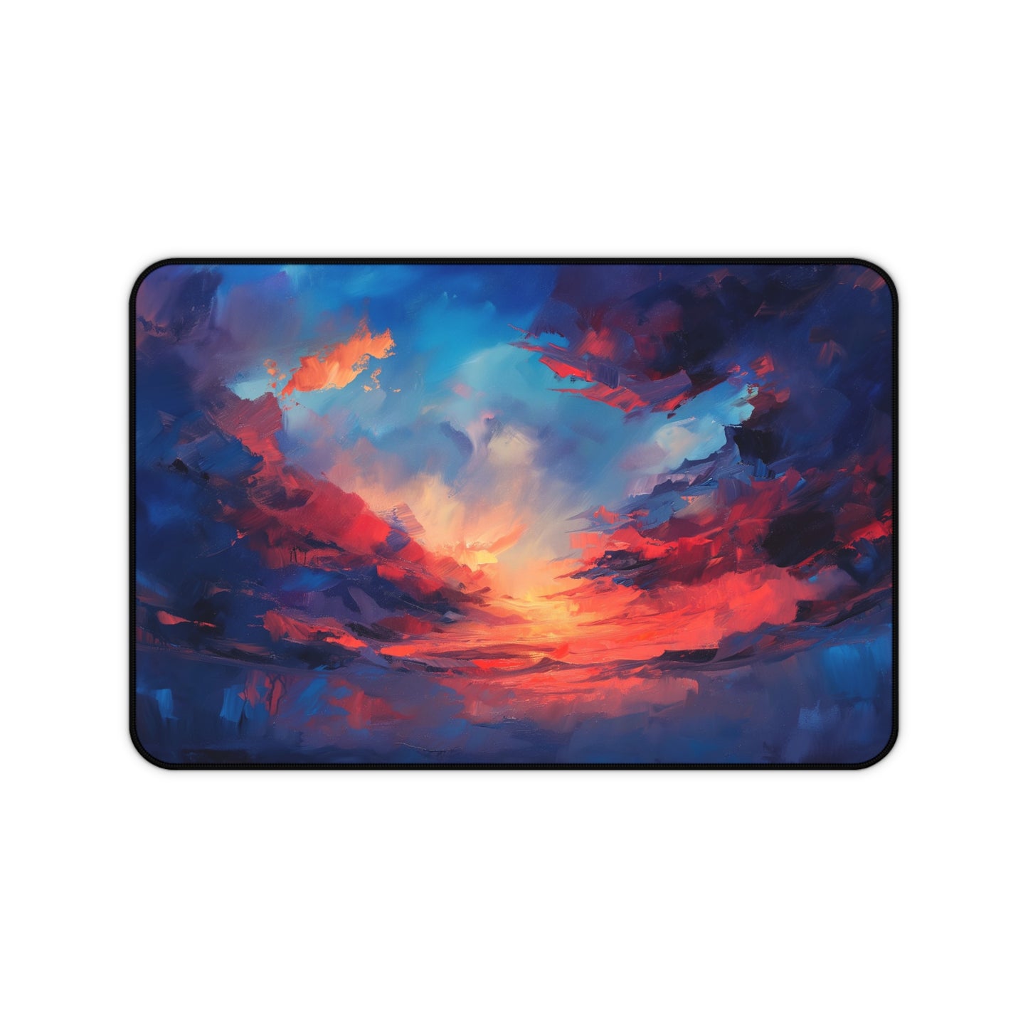 Vibrant Sunset Computer Desk Mat | Artistic Mouse Pad | Anti-Slip Neoprene Desk Mat for Home Office | 3 Sizes Available