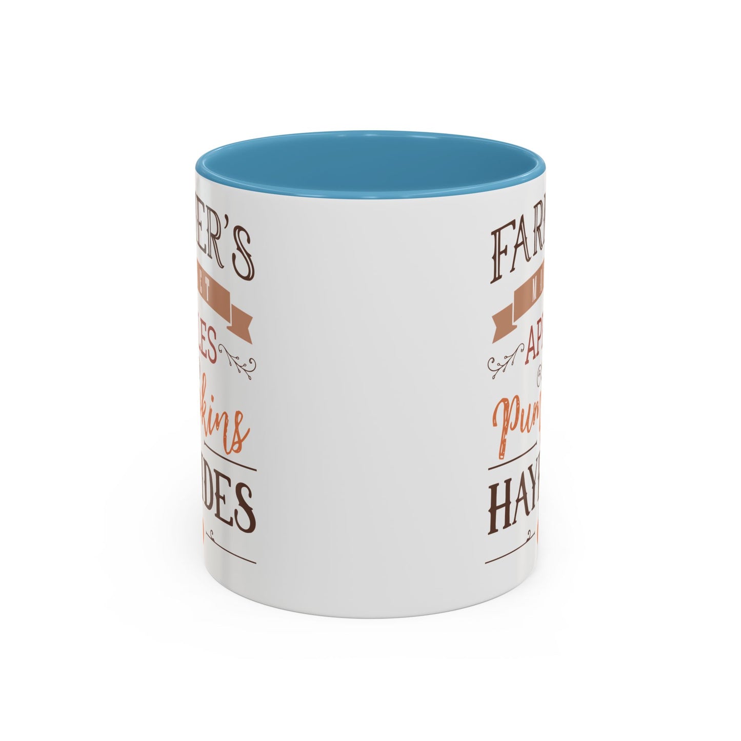 Farmers Market Fall Mug | 11oz and 15oz Ceramic Coffee Cup | Apples, Pumpkins, & Hayrides Autumn Design