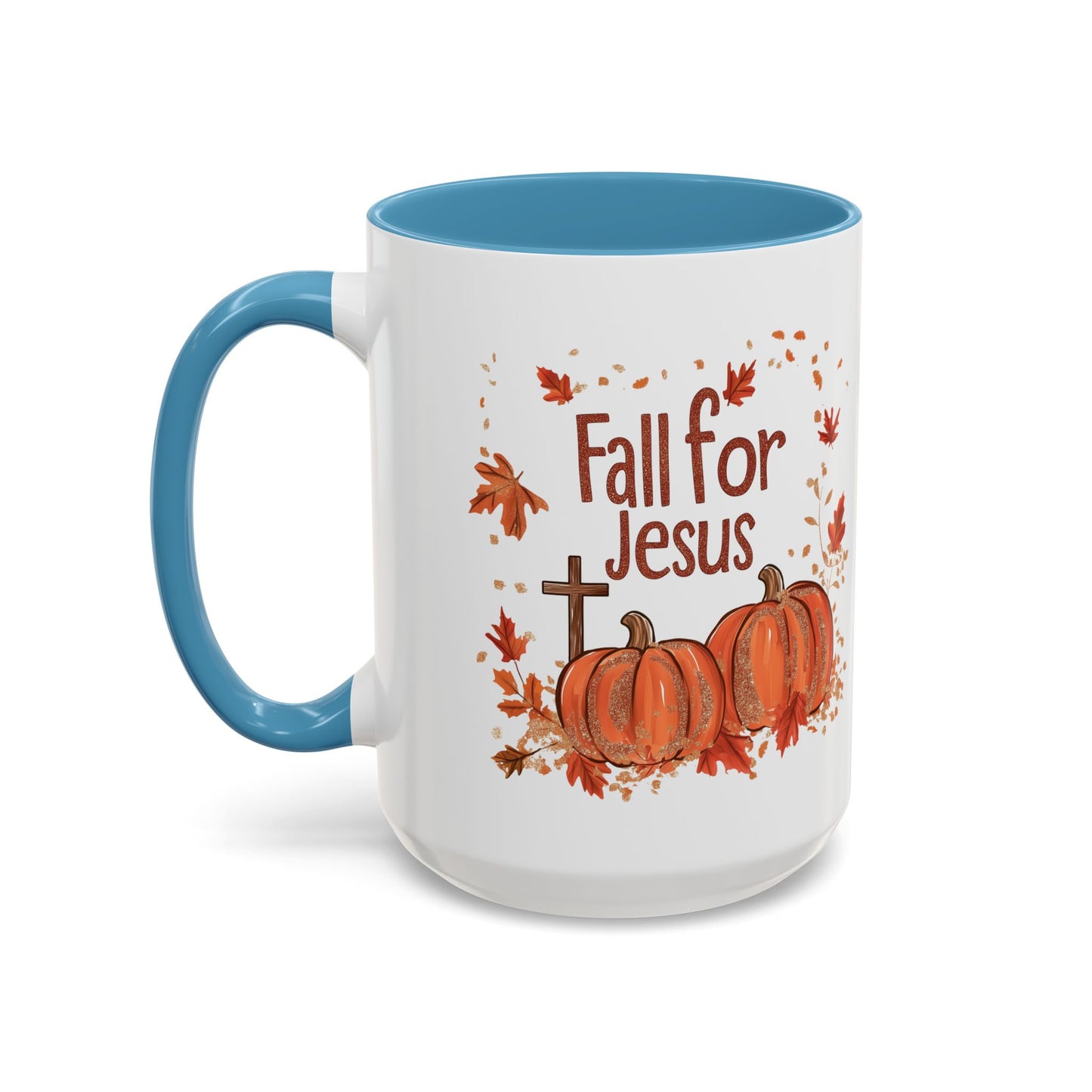 Fall for Jesus Ceramic Mug - Faith-Inspired Autumn Pumpkin Design - Perfect for Fall and Spiritual Reflection