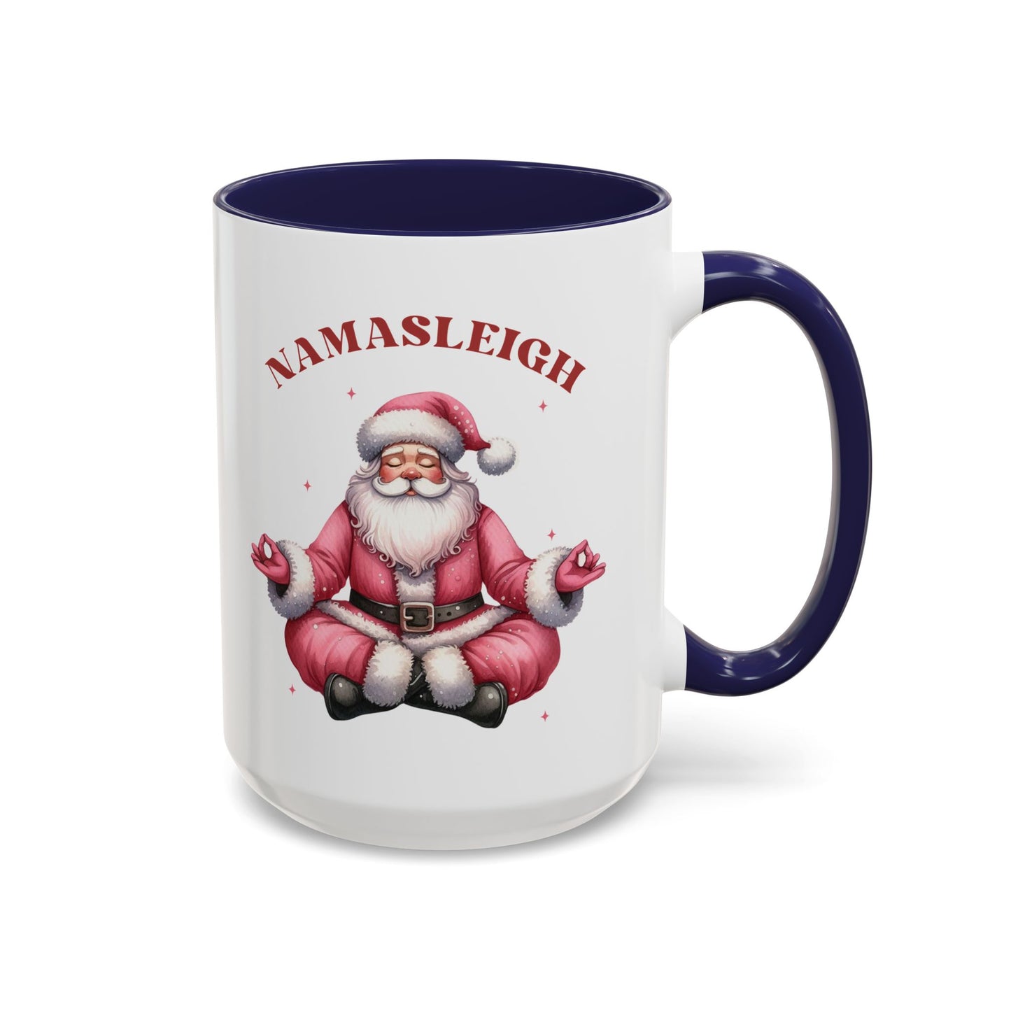 Namasleigh Santa Mug | Yoga Christmas Mug | Funny Holiday Coffee Cup