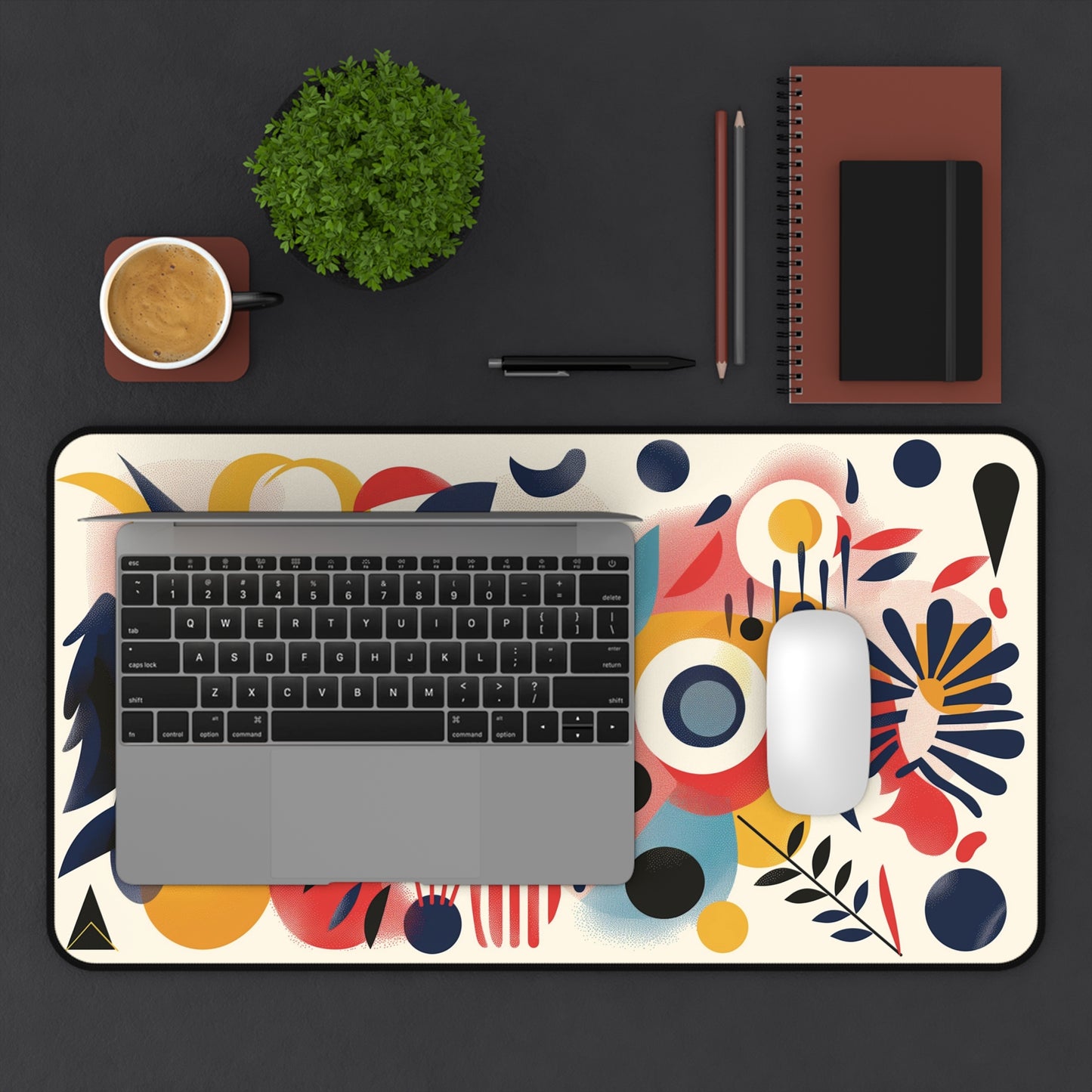 Abstract Modern Art Desk Mat | Neoprene Mouse Pad | Anti-Slip Office Desk Mat | 3 Sizes Available