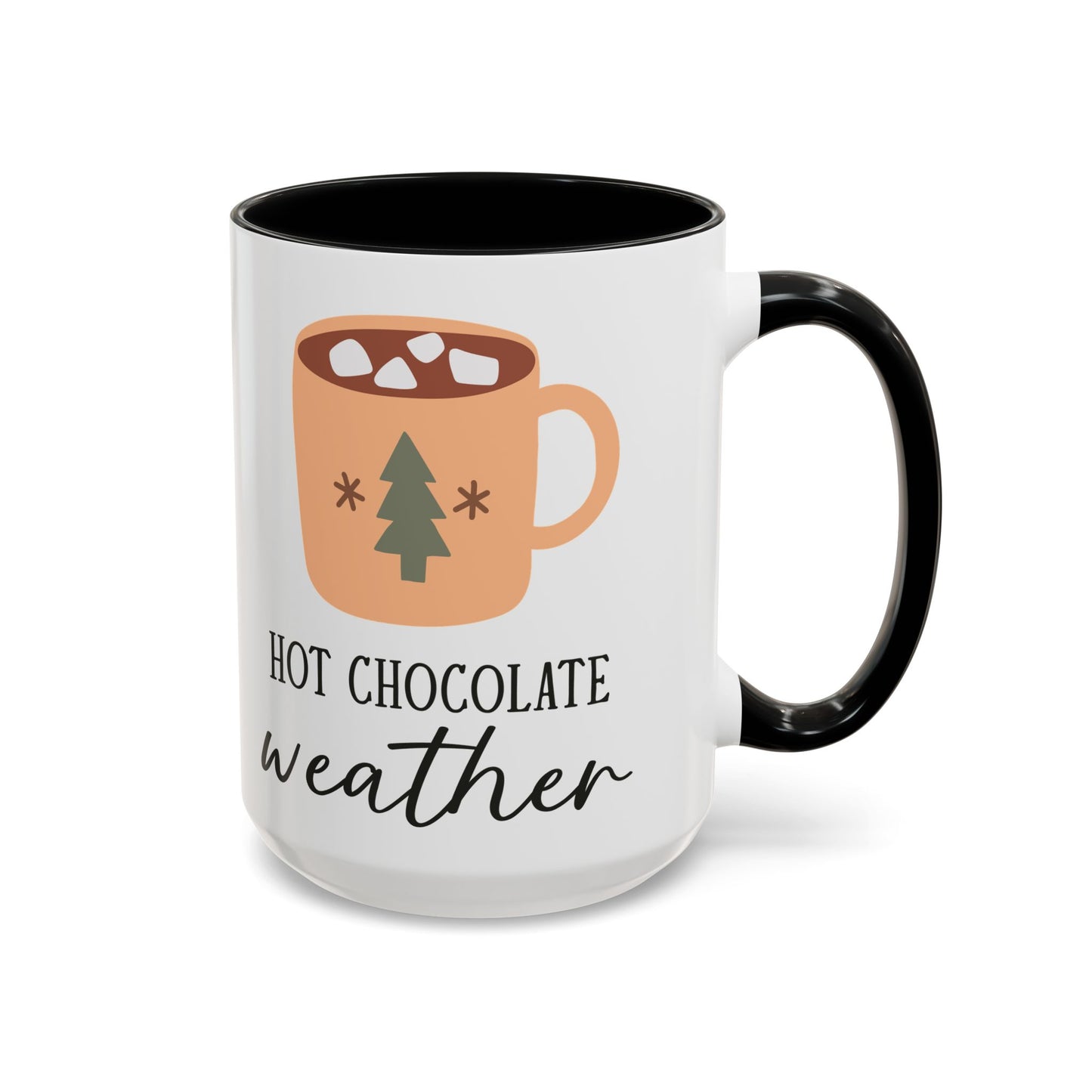 Hot Chocolate Weather Mug | Cozy Winter Drinkware | Minimalist Holiday Mug | Christmas Coffee Mug