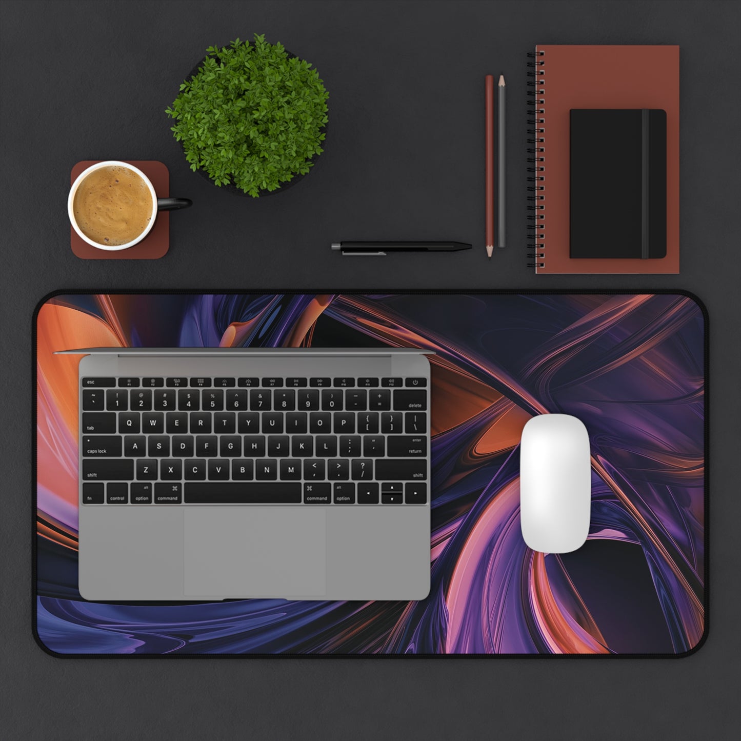 Modern Abstract Desk Mat | Artistic Neoprene Mouse Pad | Anti-Slip Office Desk Mat | 3 Sizes Available