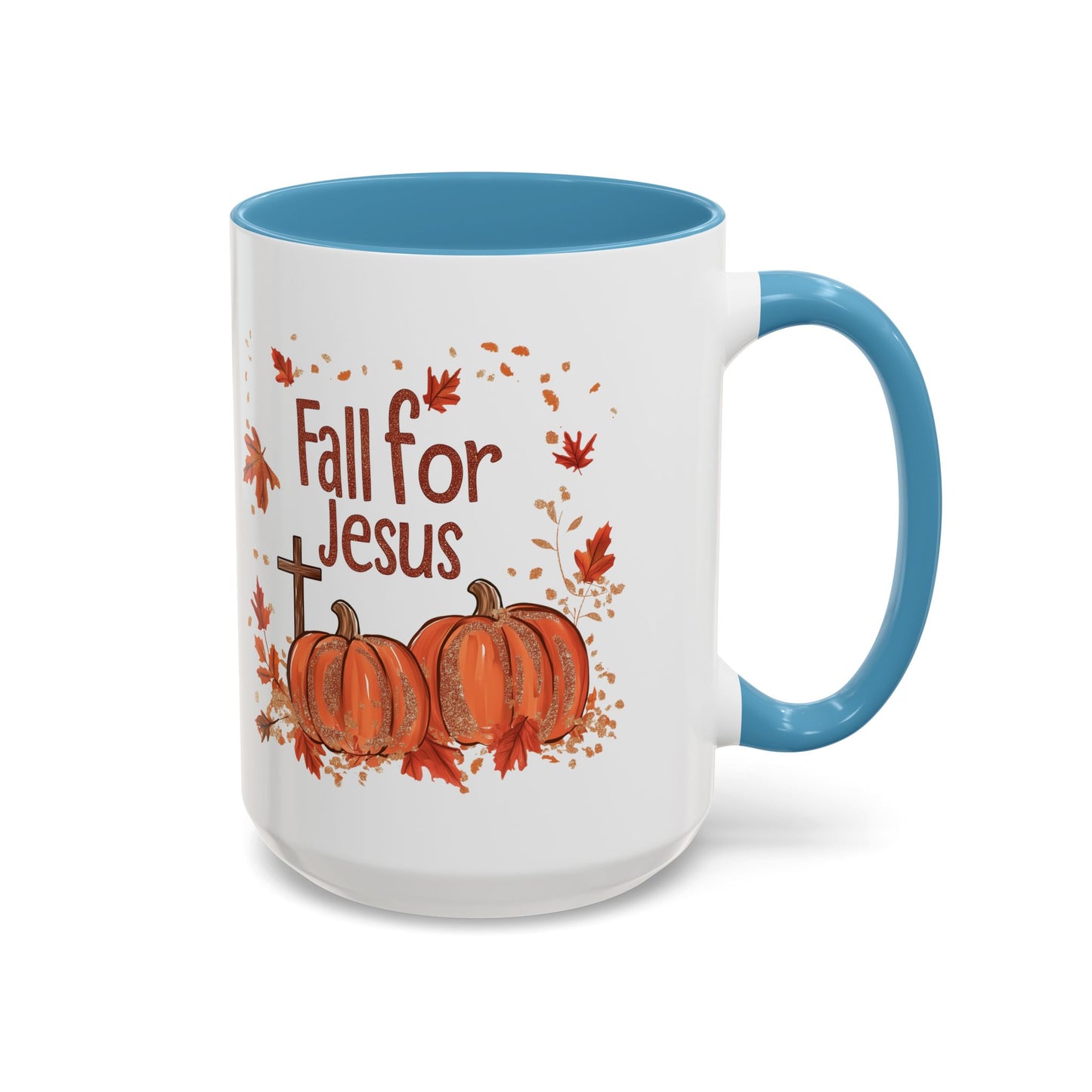 Fall for Jesus Ceramic Mug - Faith-Inspired Autumn Pumpkin Design - Perfect for Fall and Spiritual Reflection